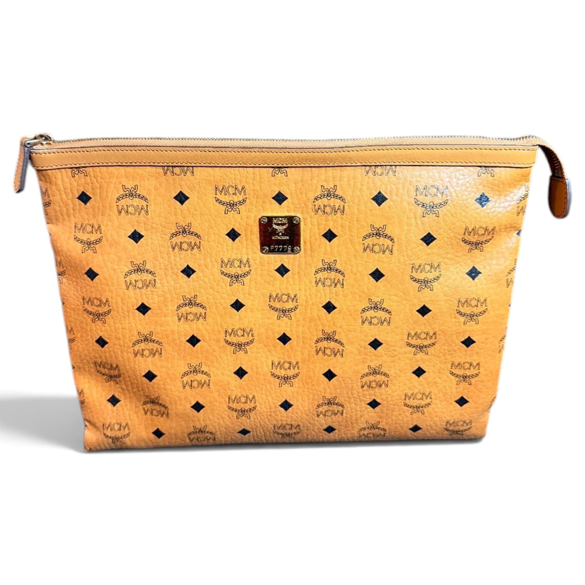 Leather clutch bag