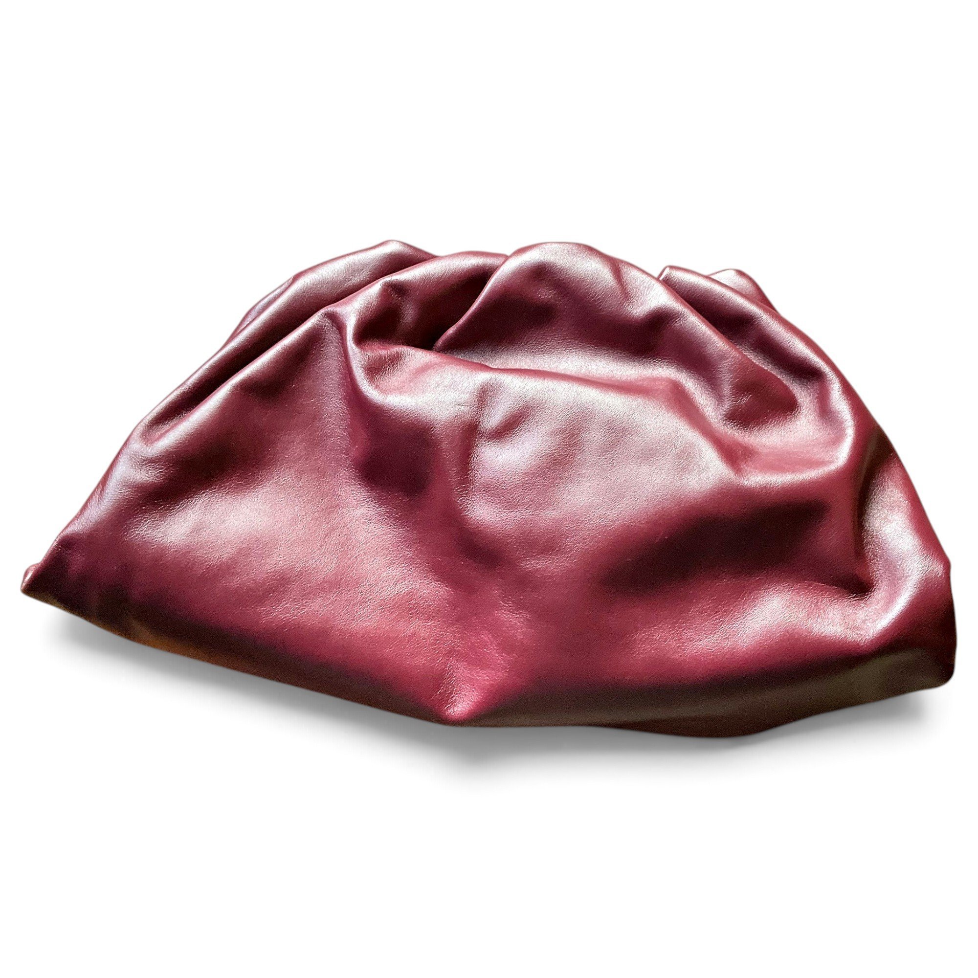 Pouch leather clutch bag
