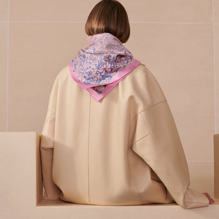Mille Feuilles De Soie Double Face Scarf 90