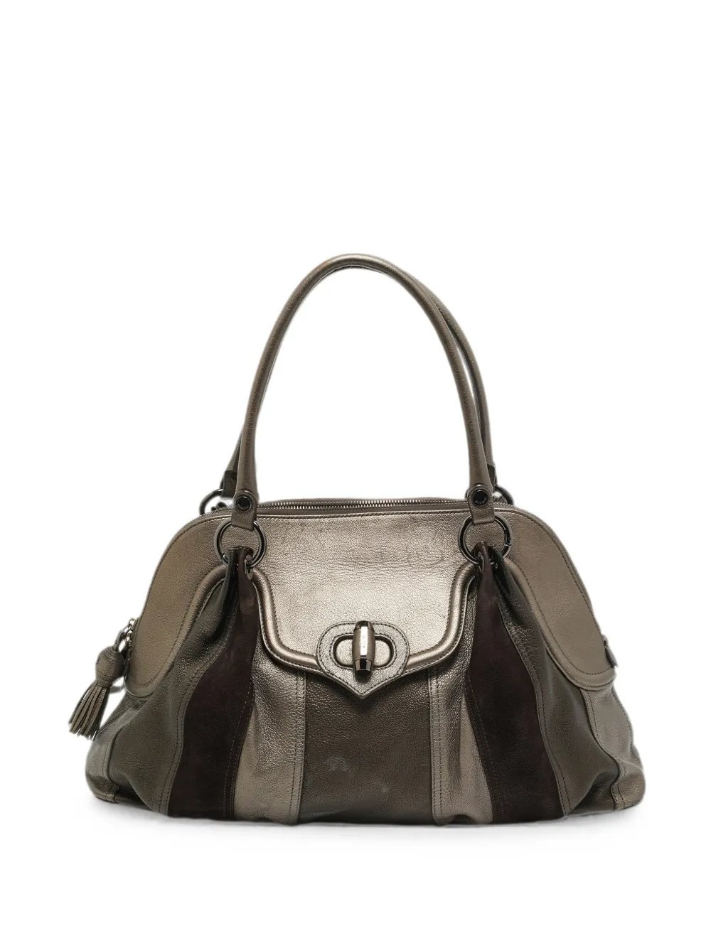 tassel metallic shoulder bag