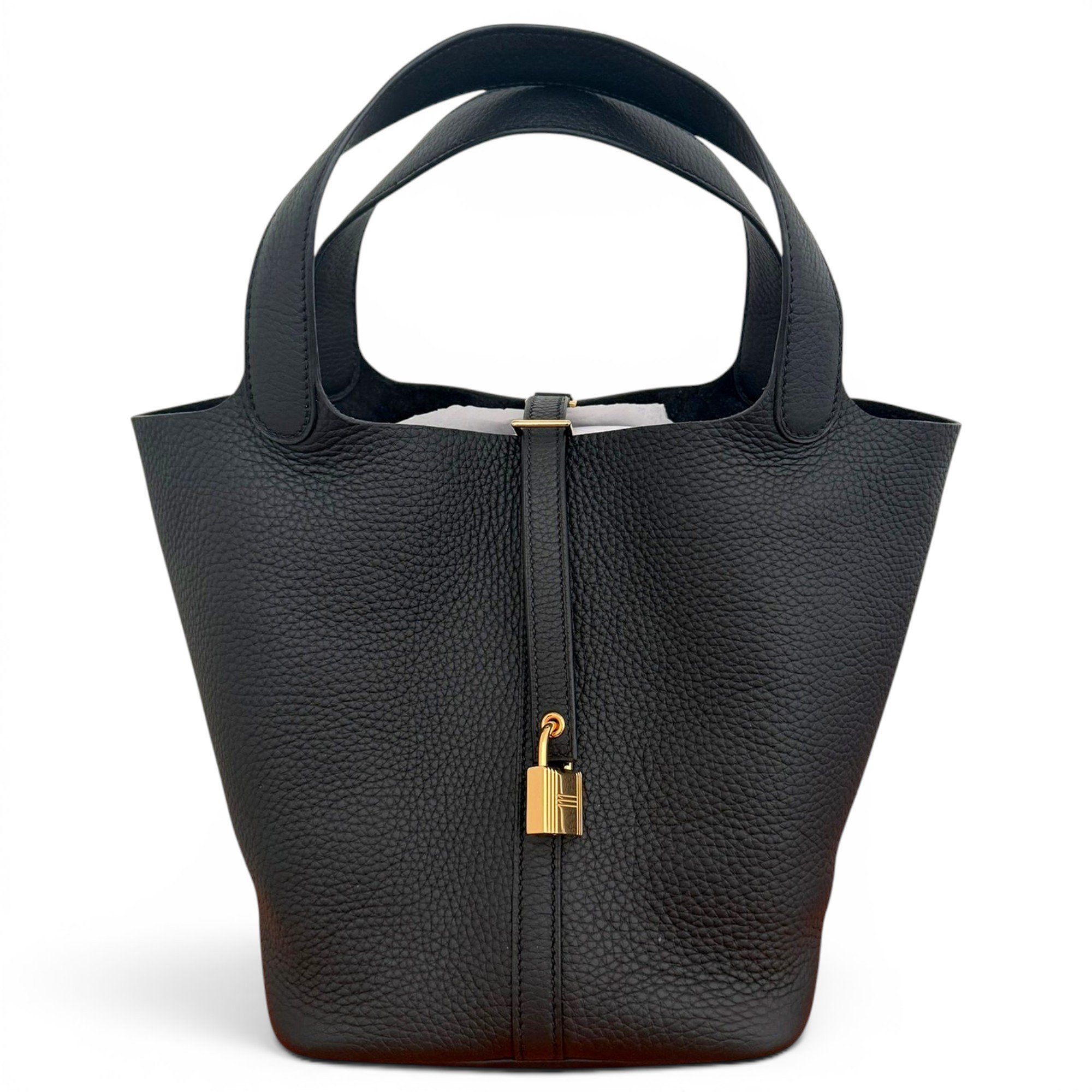 Picotin leather tote