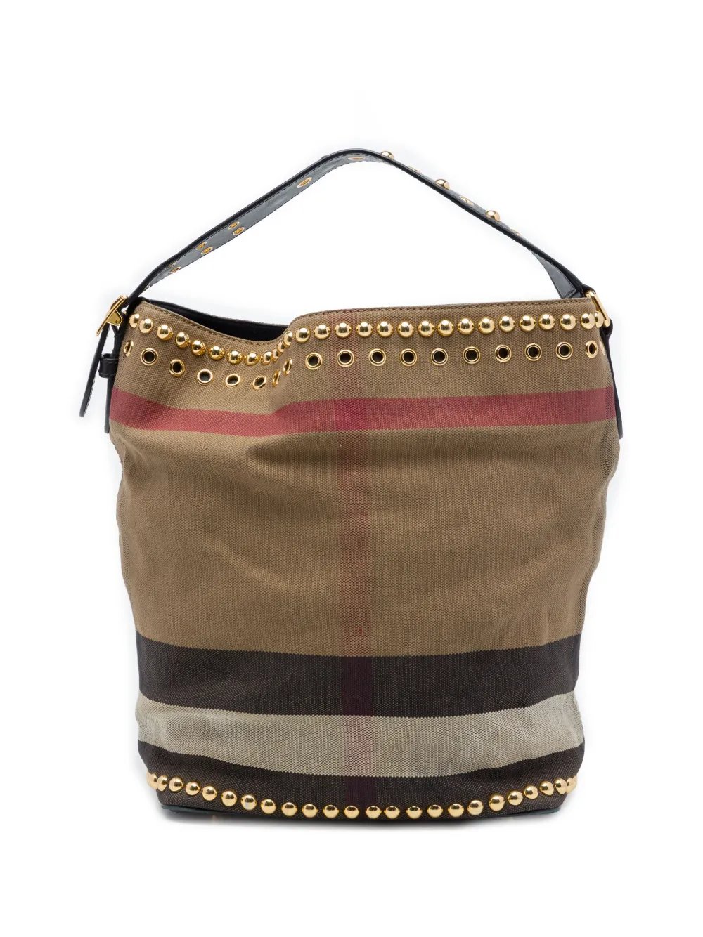 2000-2017 Medium Mega Check Studded Canvas Ashby bucket bag