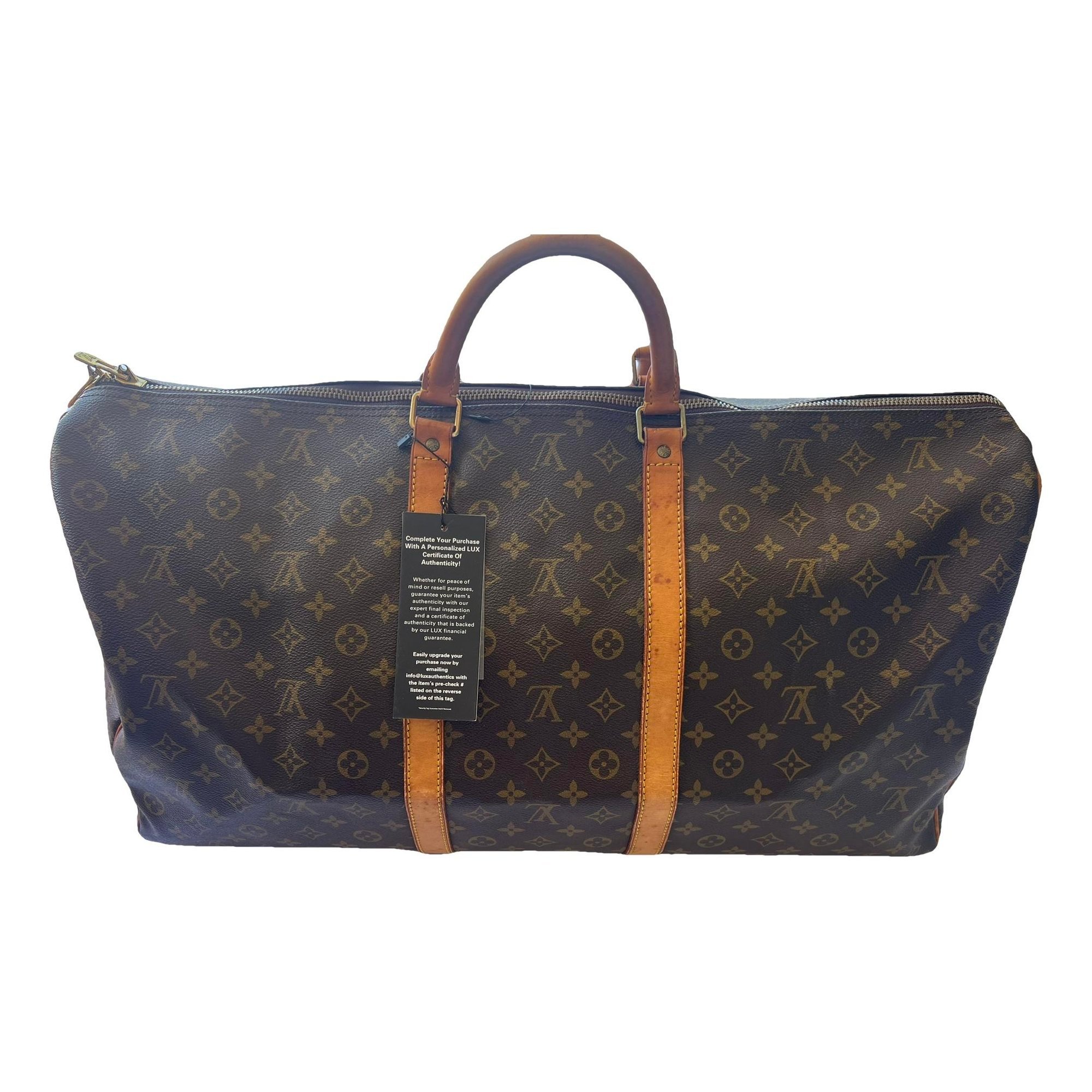 Keepall leather travel bag