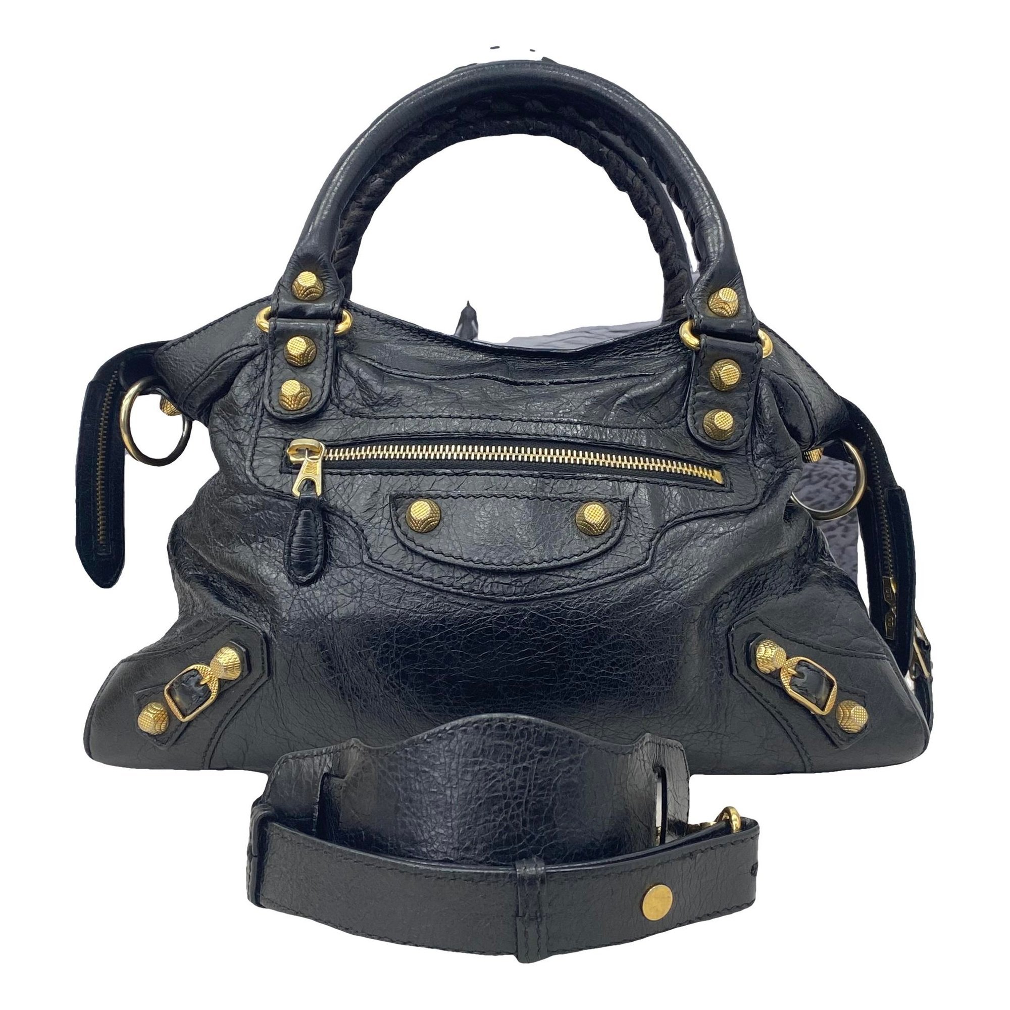 City leather handbag
