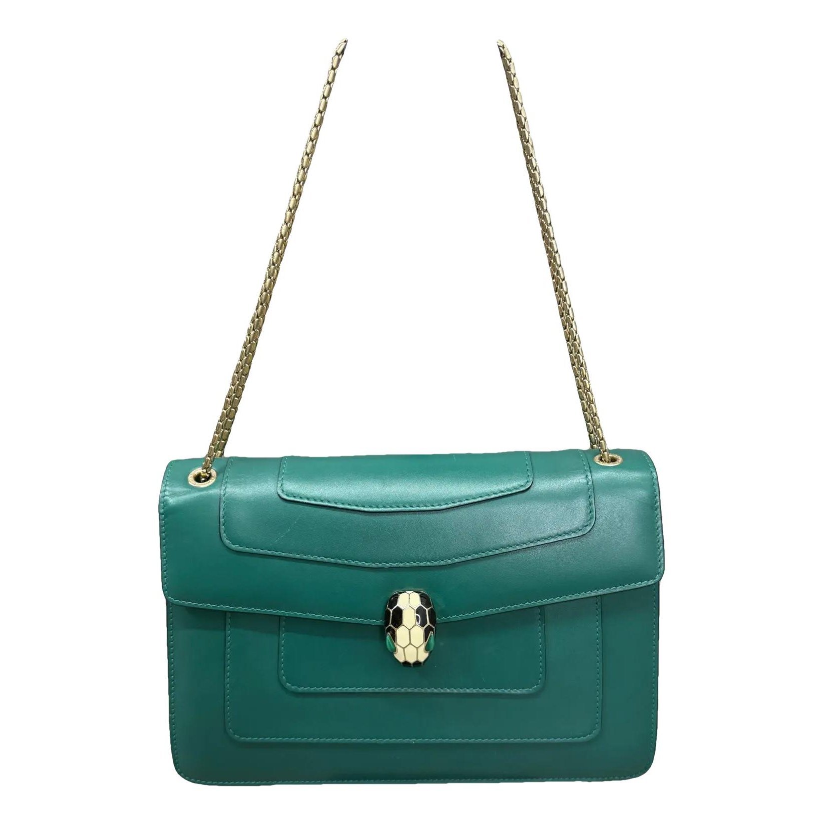 Serpenti leather handbag