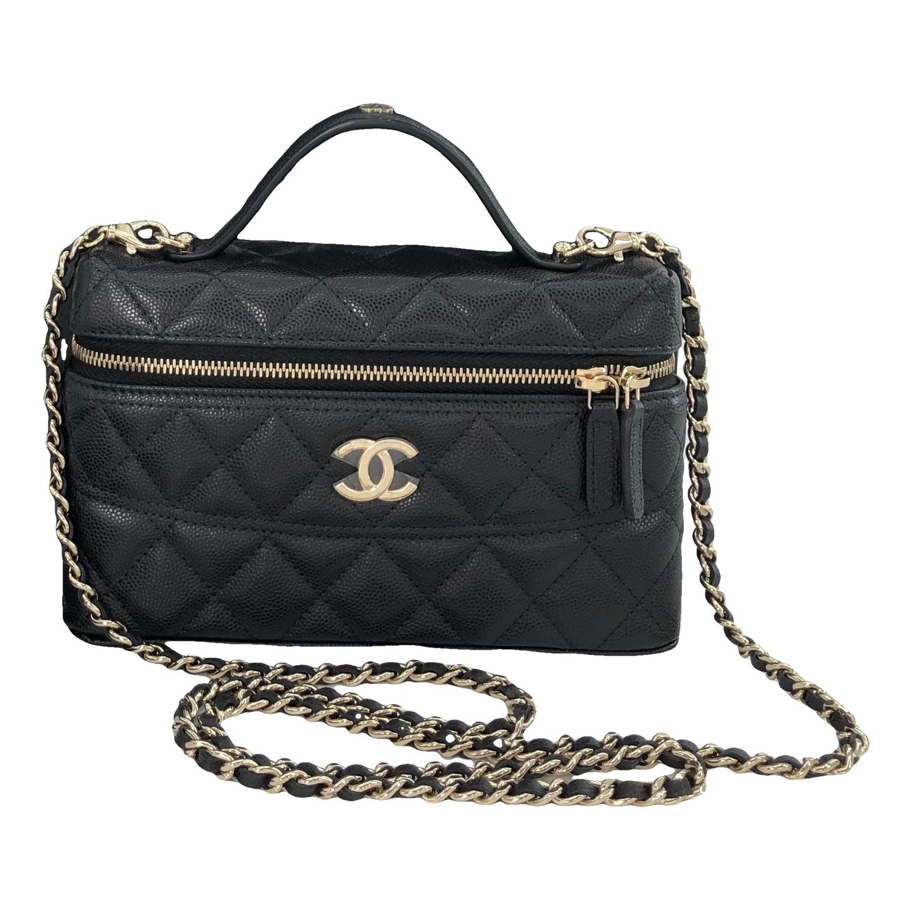 Vanity leather handbag