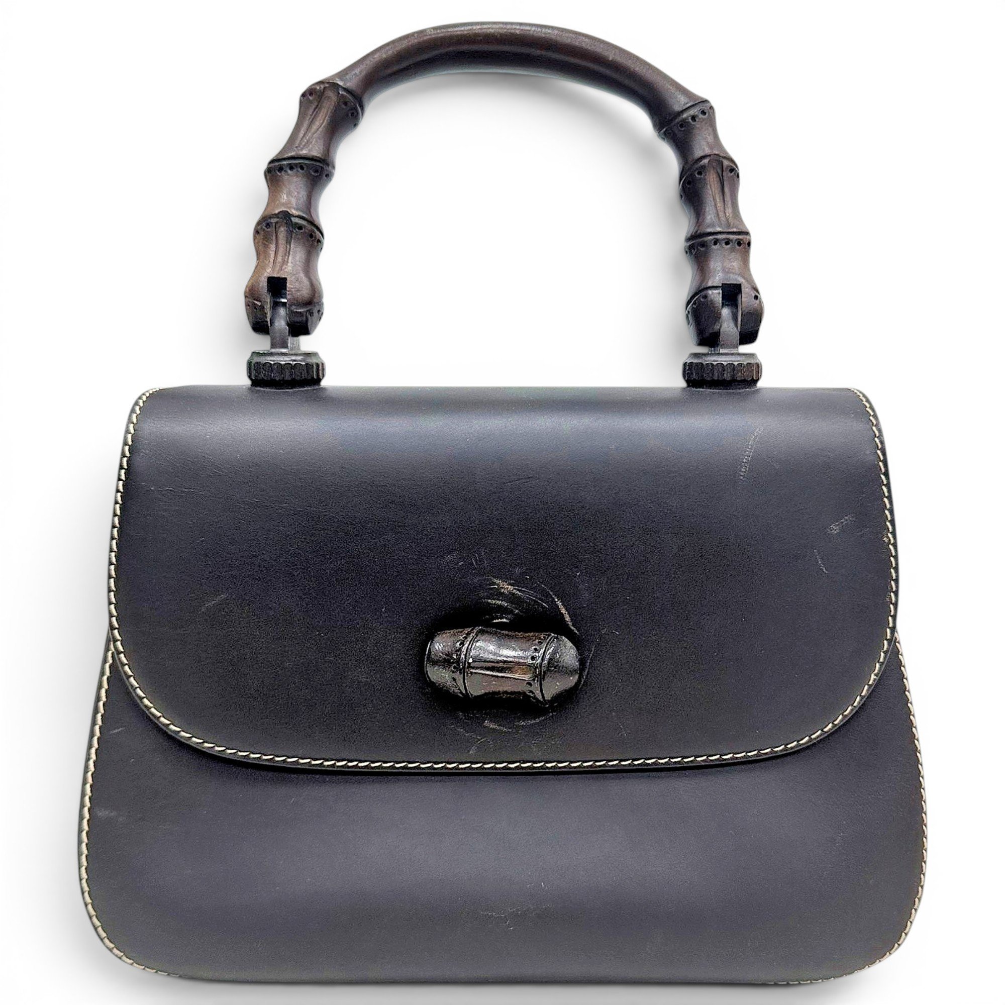 Bamboo leather handbag