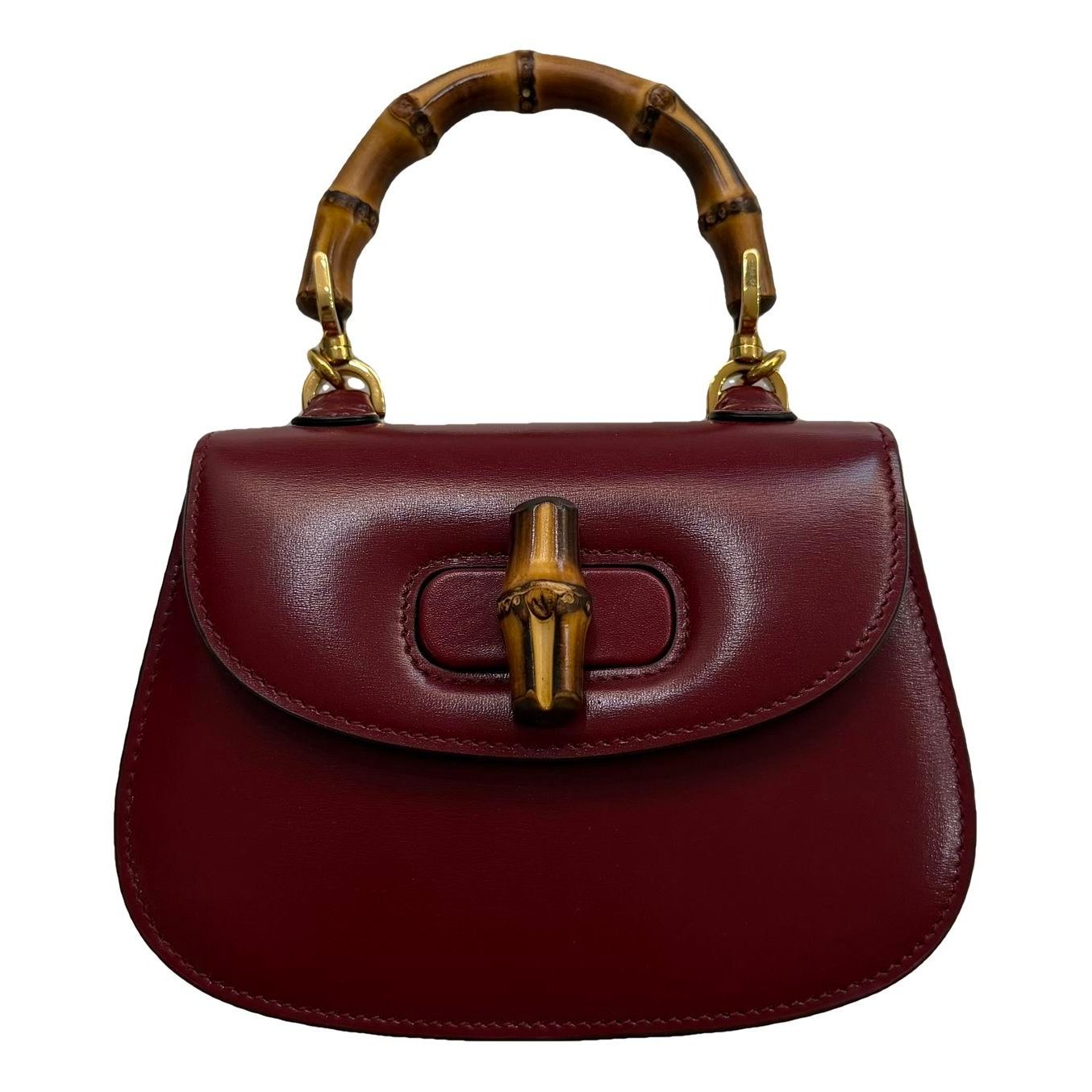 Convertible Bamboo Top Handle leather handbag