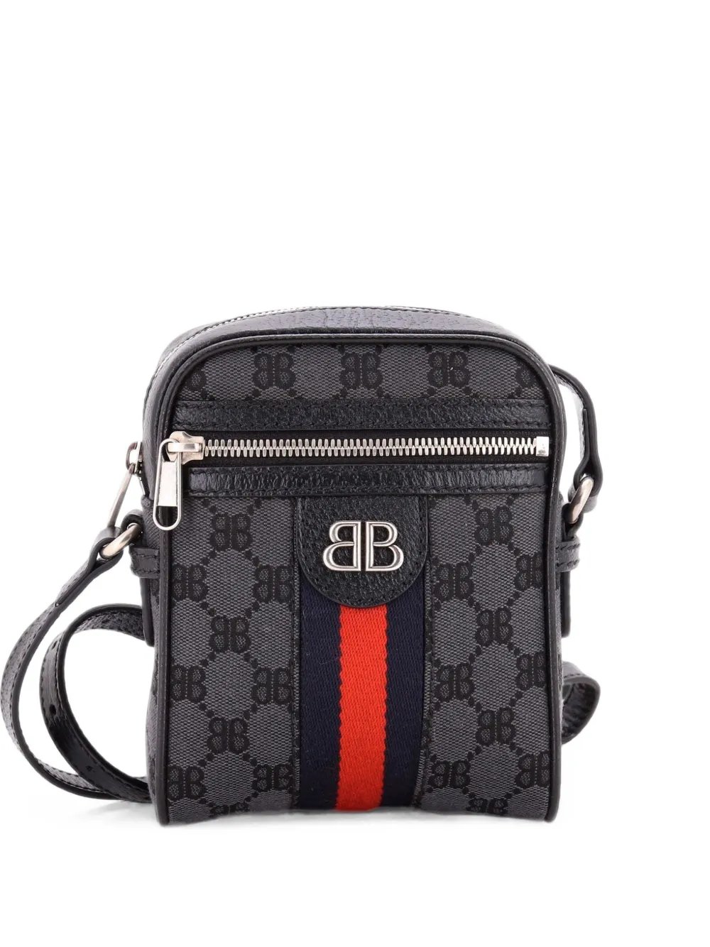 Balenciaga x Gucci The Hacker Project Zip Messenger Bag BB Canvas Mini crossbody bag