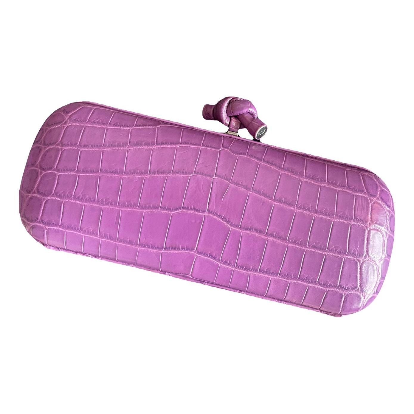 Pochette Knot leather clutch bag