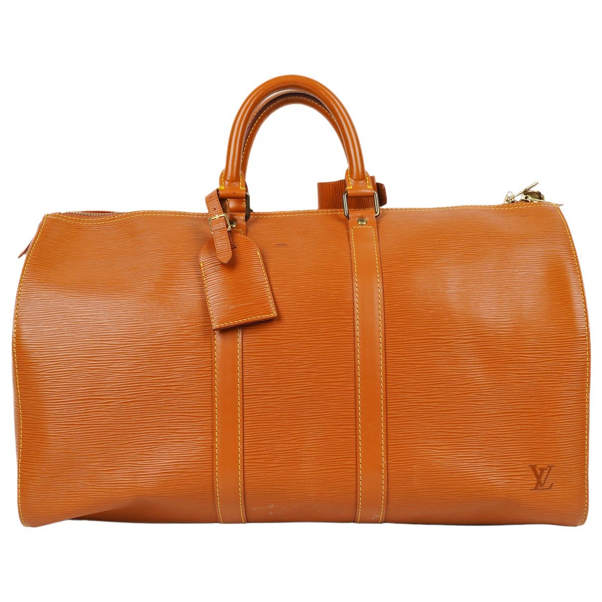 Keepall leather travel bag