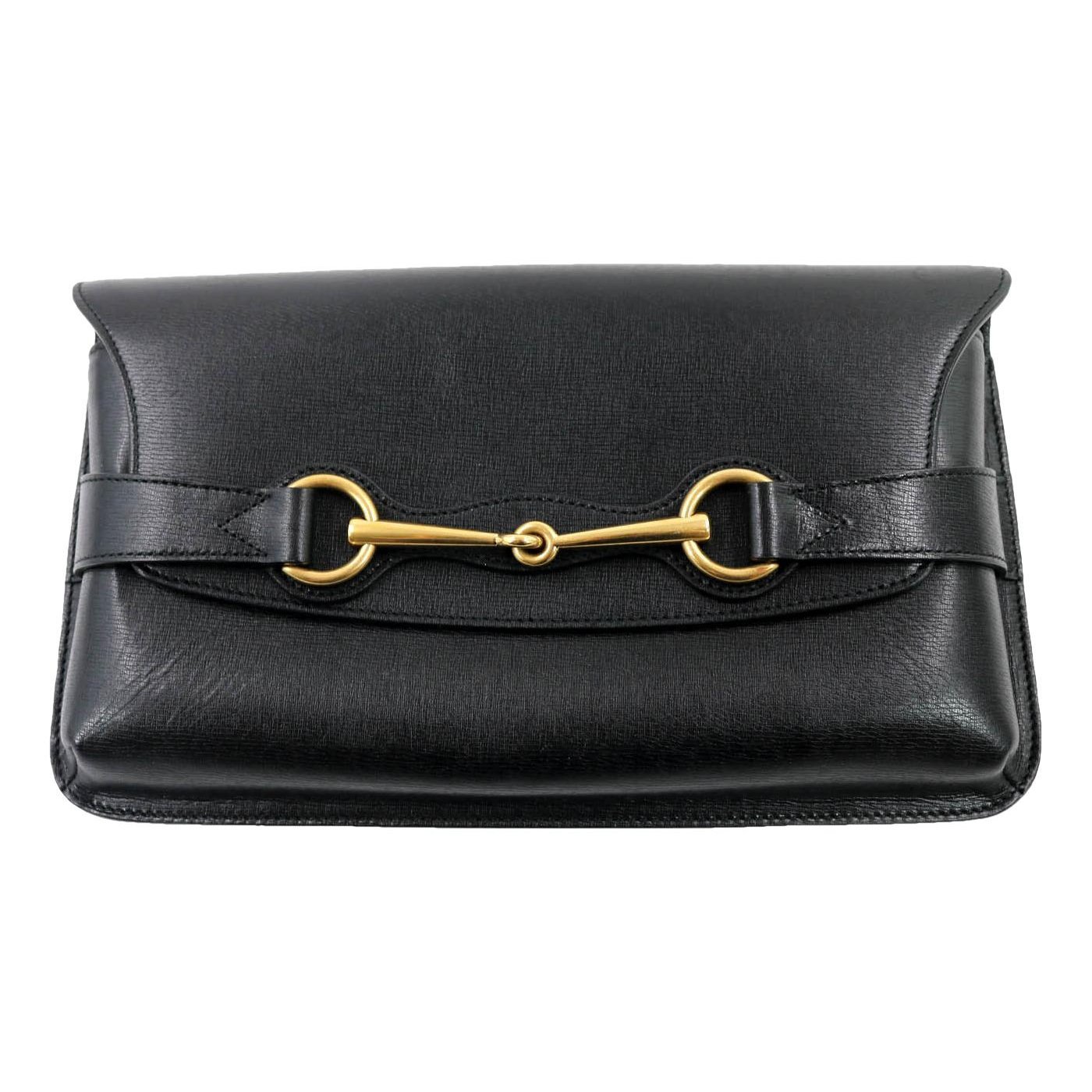 Leather clutch bag