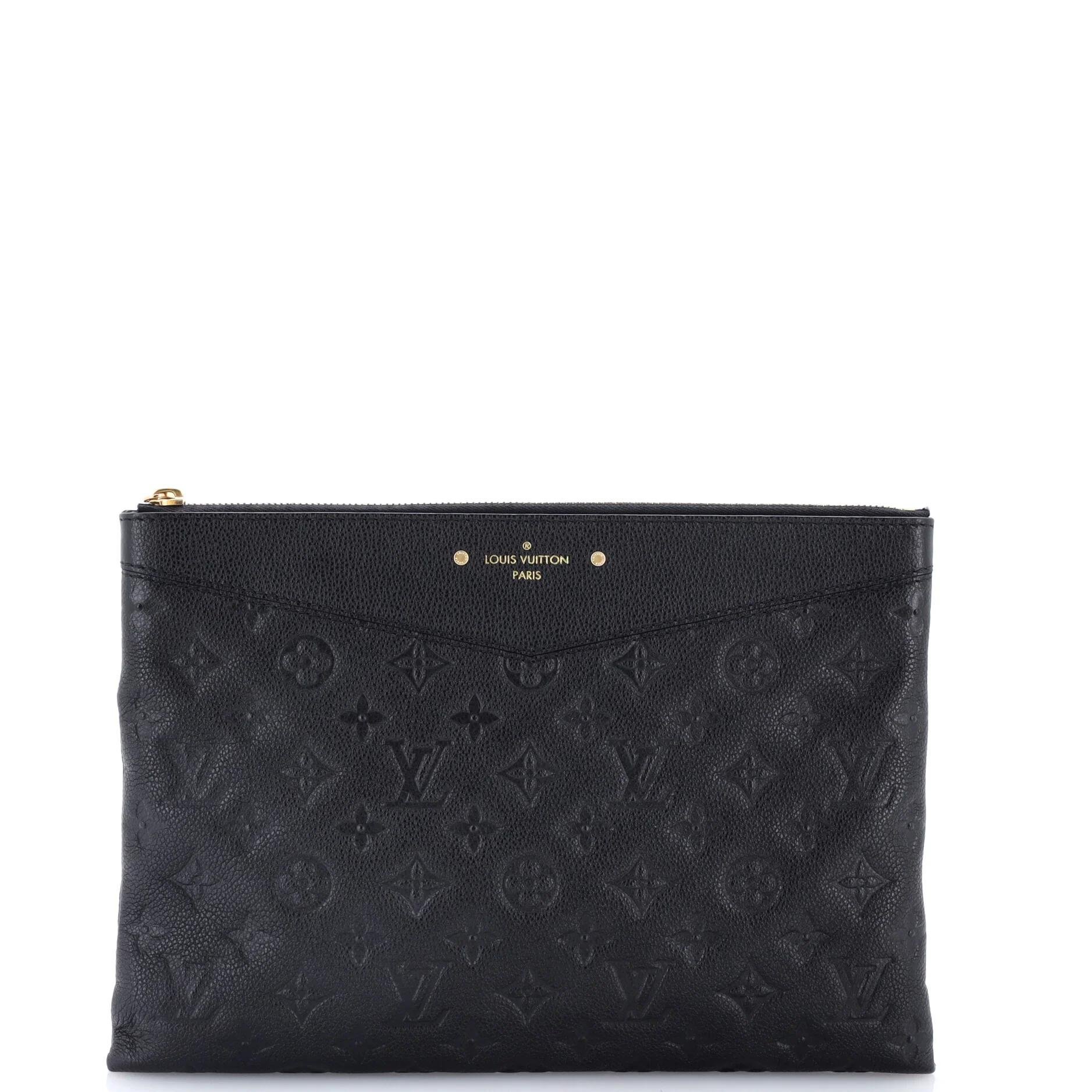 Leather clutch bag
