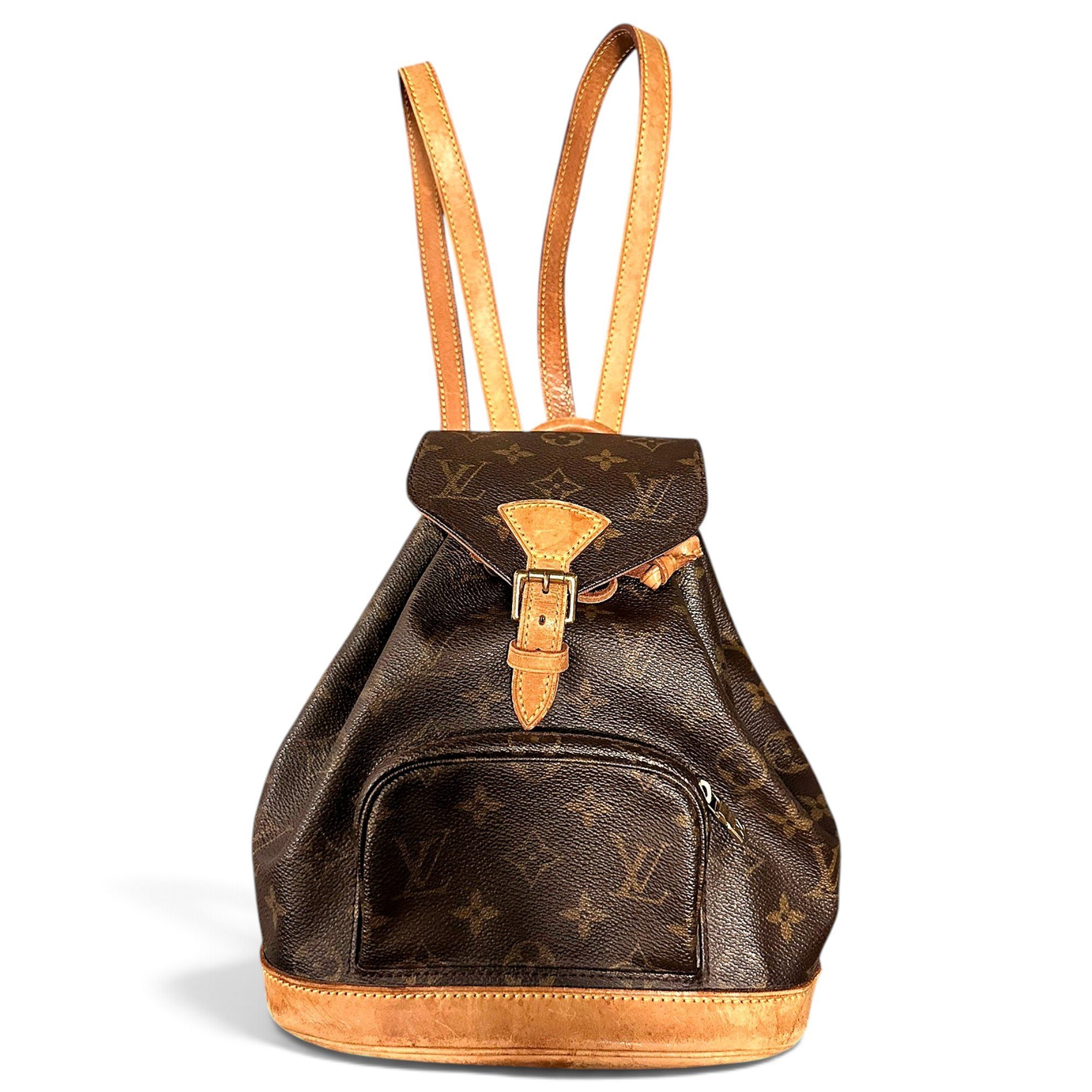 Montsouris Vintage leather backpack