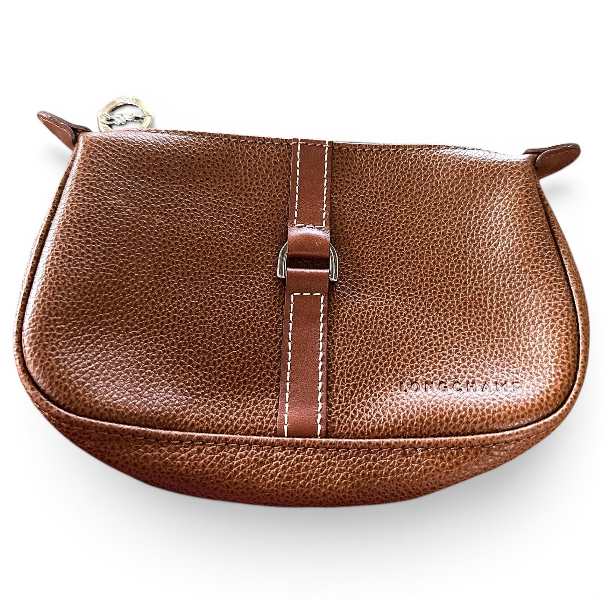 Leather clutch bag