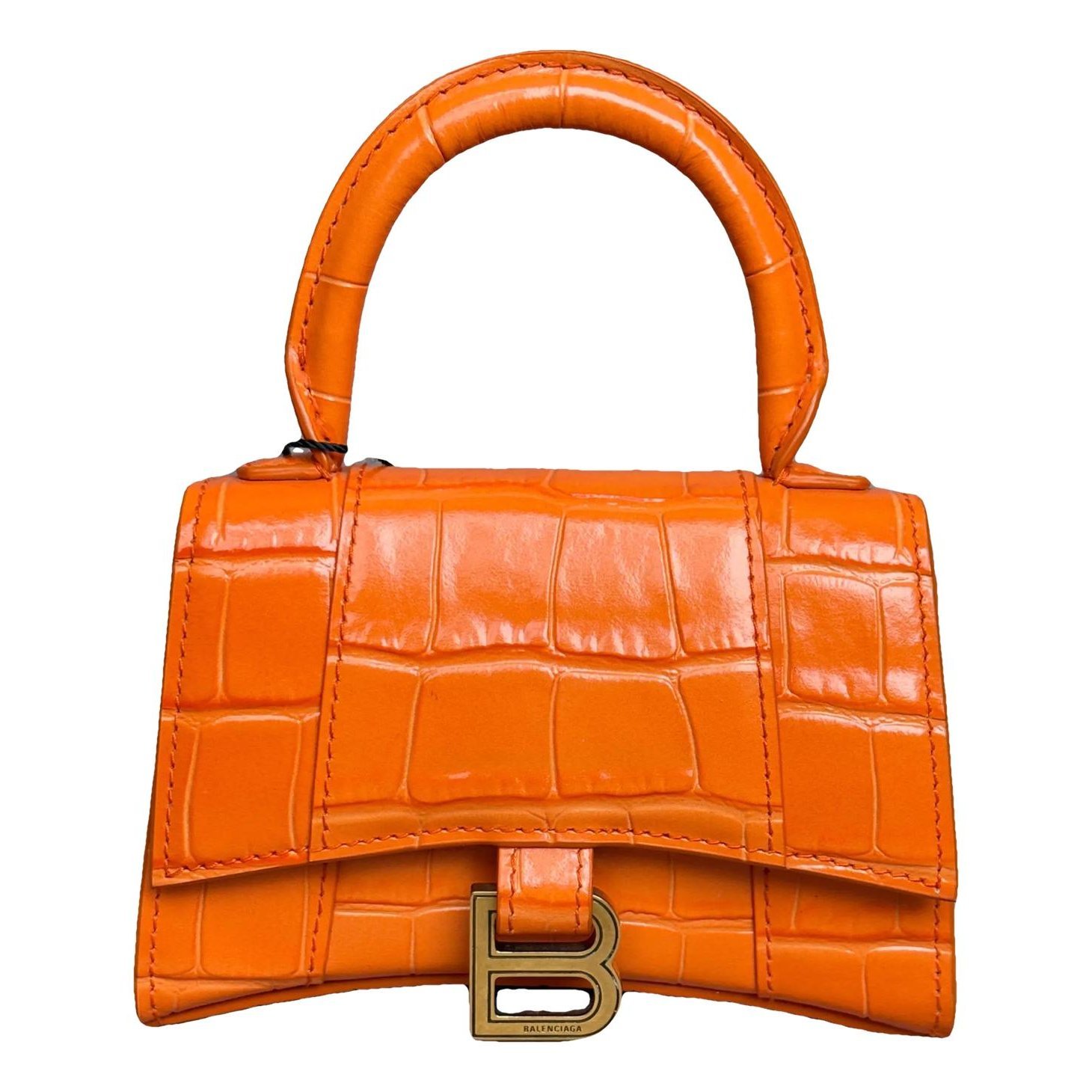 Hourglass leather crossbody bag