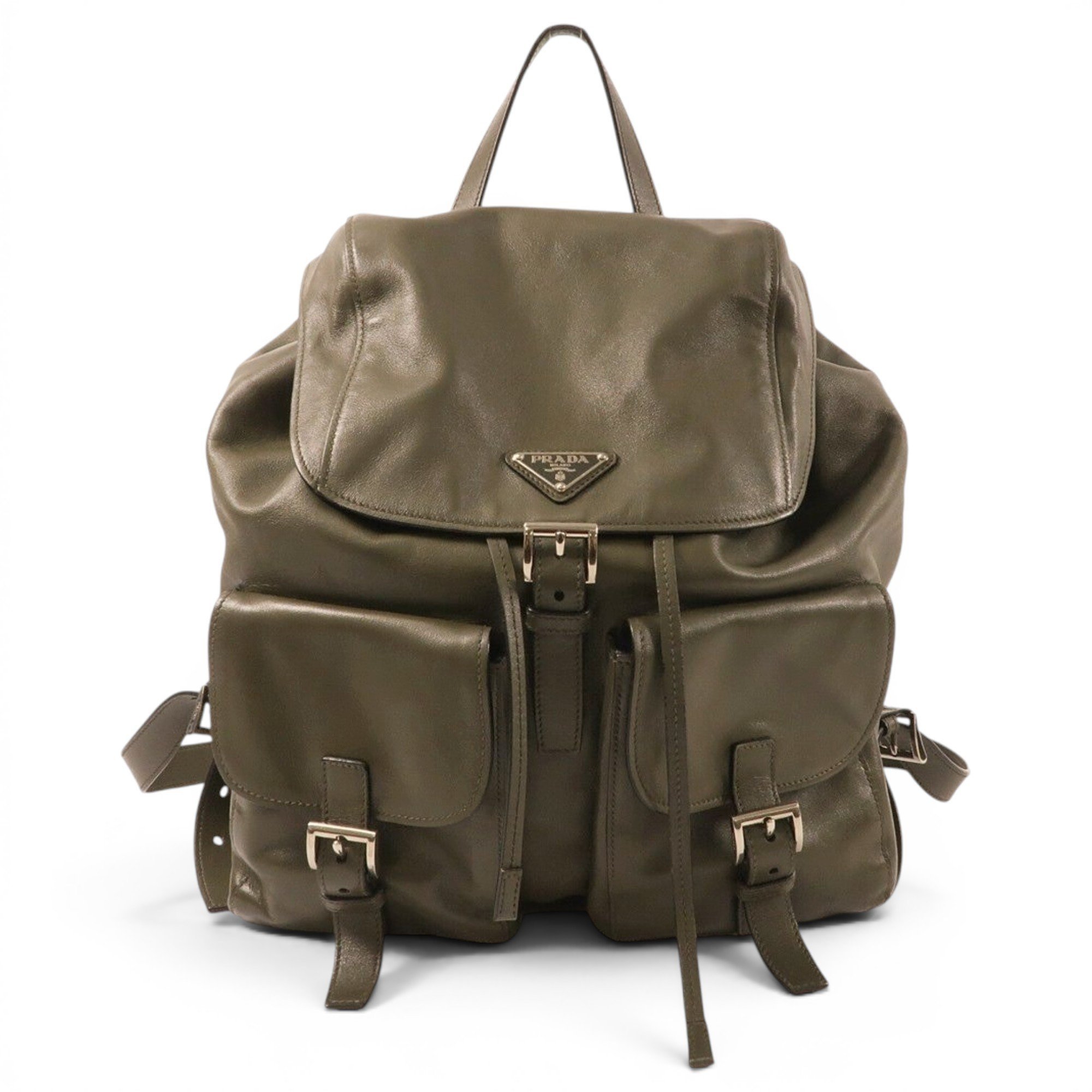 Leather backpack