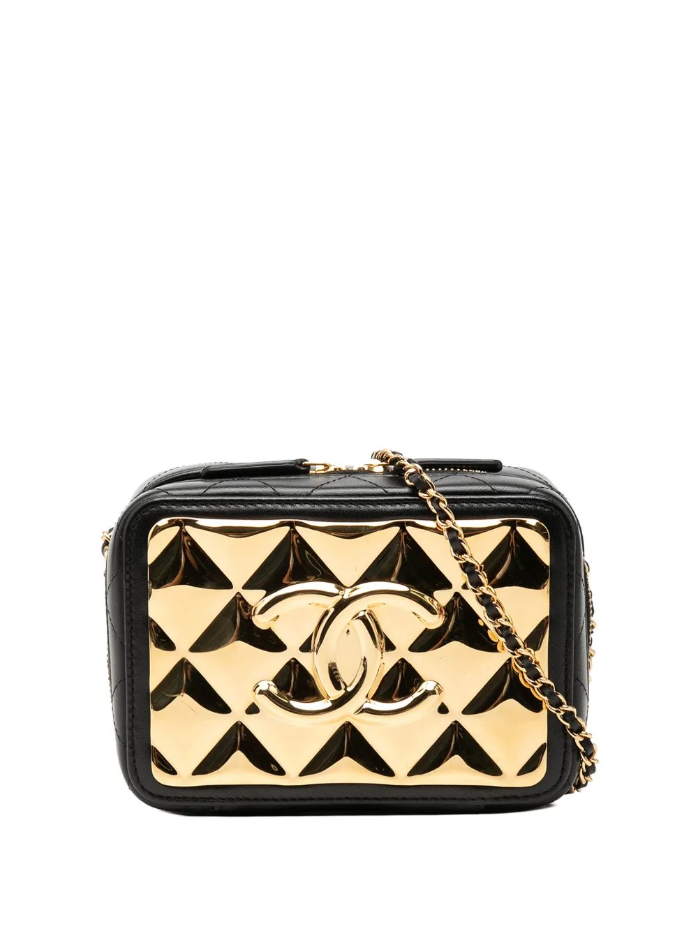 2021 Mini CC Quilted Lambskin and Golden Plate Vanity crossbody bag