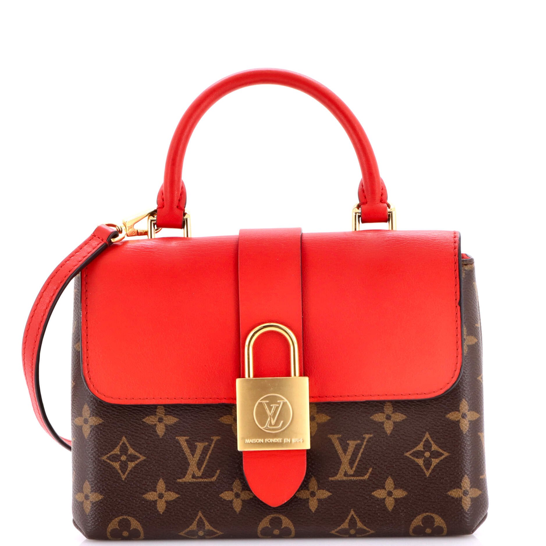 Louis Vuitton Locky Handbag Monogram Canvas with Leather BB