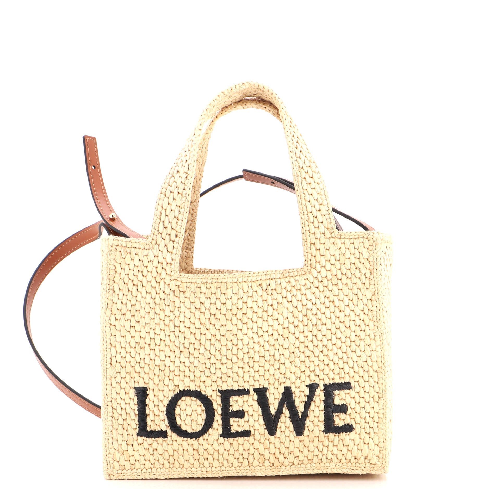 Paula's Ibiza Logo Convertible Tote Raffia Mini