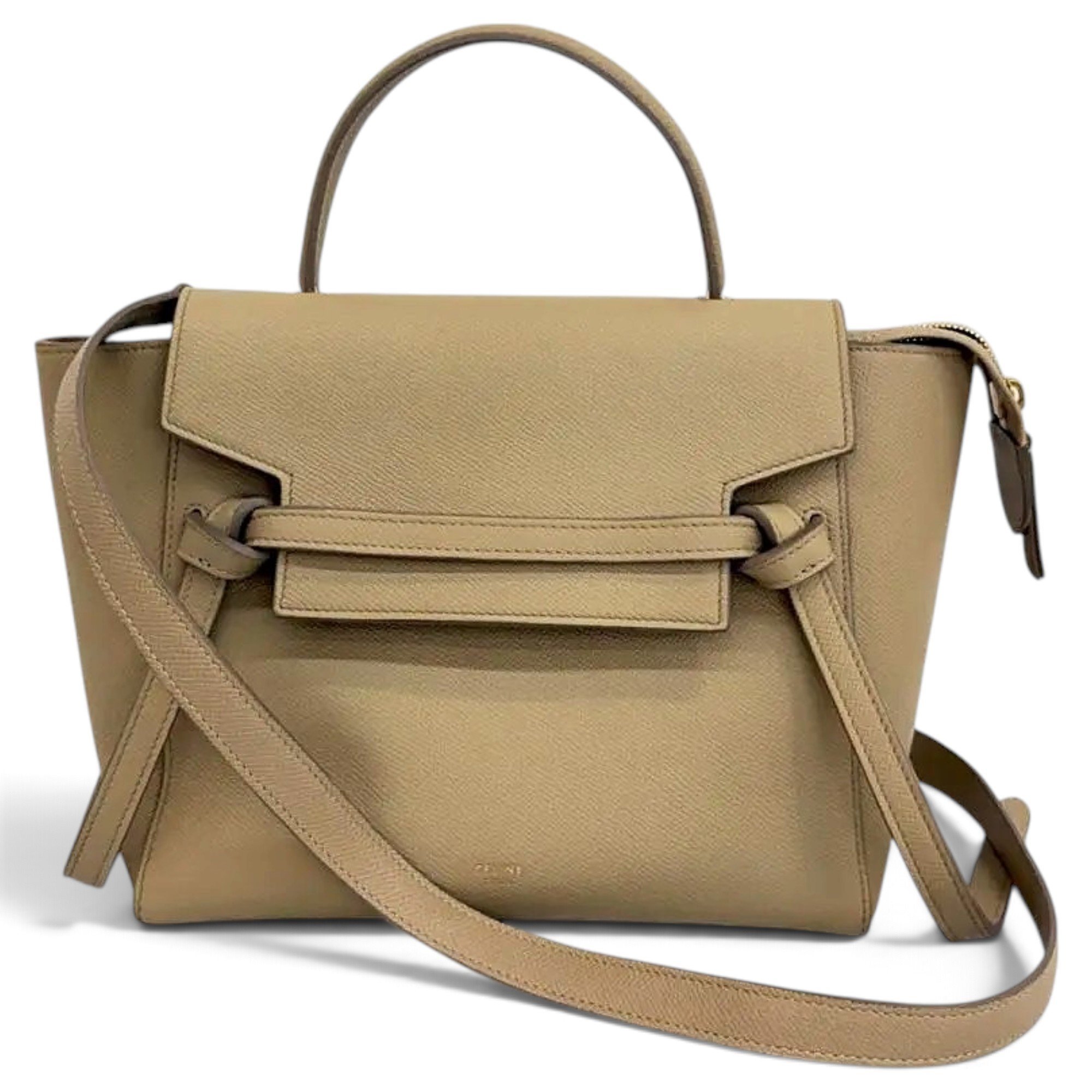 Belt leather crossbody bag