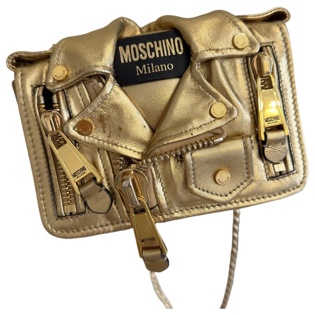 Biker leather crossbody bag