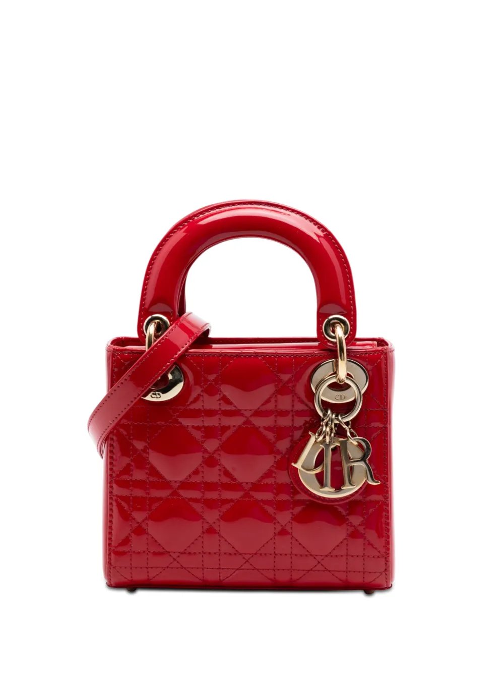 2015 Mini Patent Cannage Lady Dior satchel