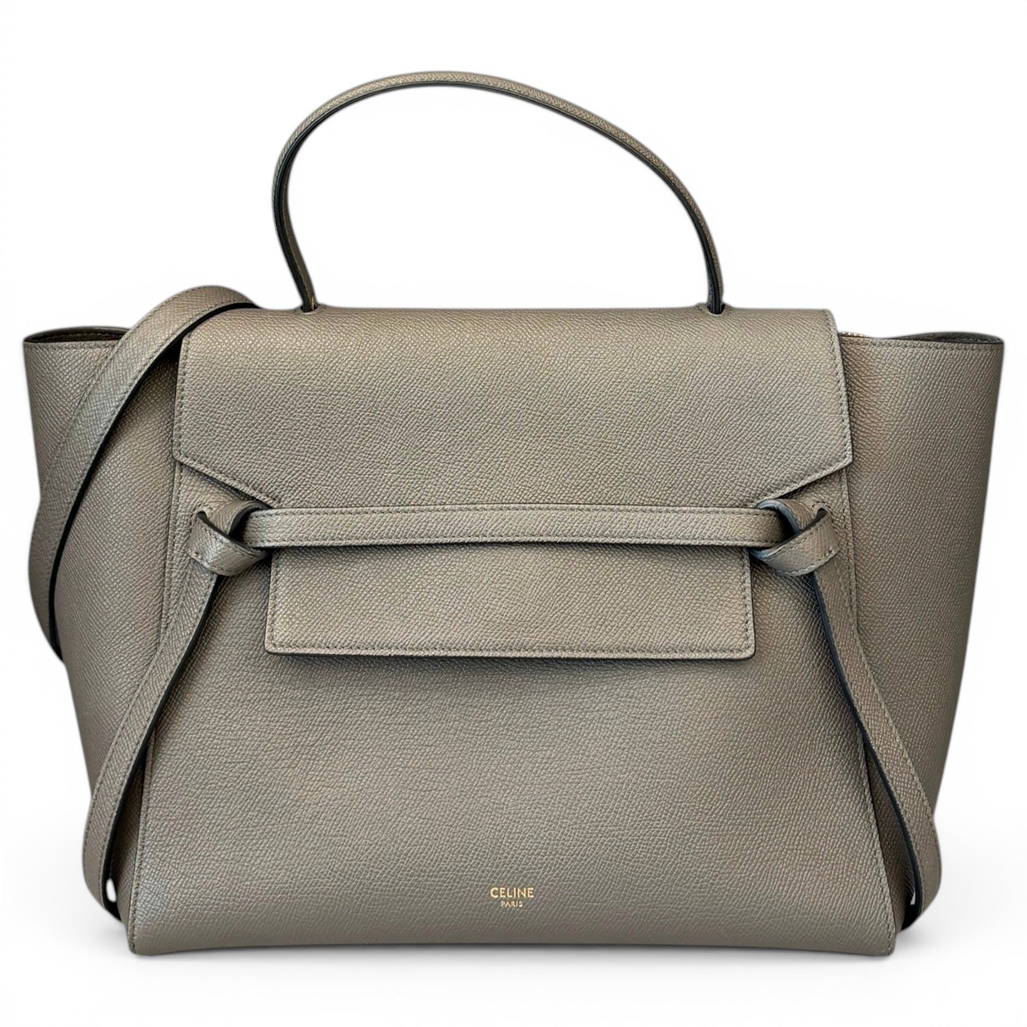 Belt pony-style calfskin handbag