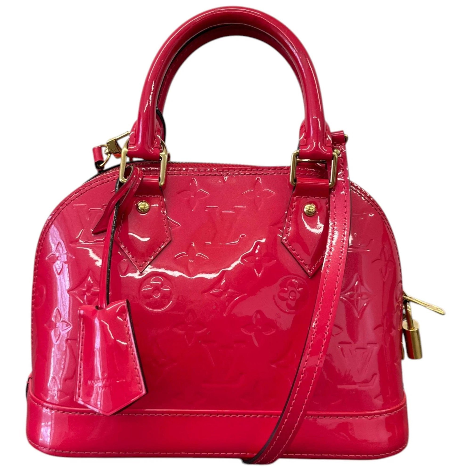 Patent leather handbag