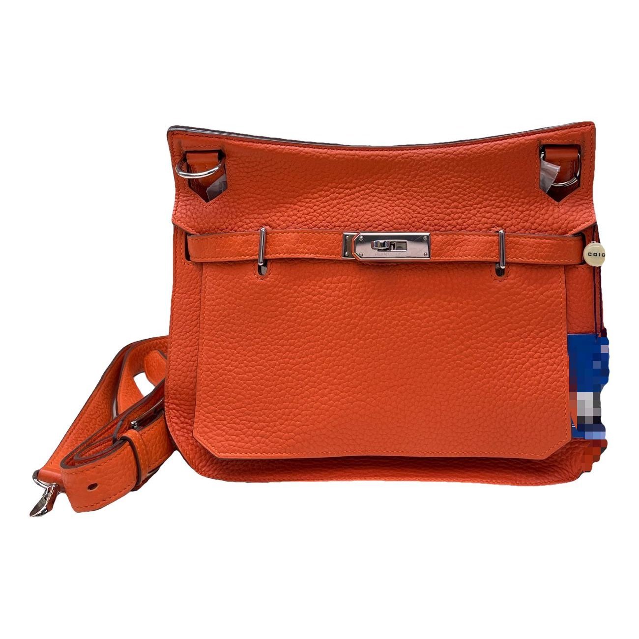 Hermes Jypsiere 28 Handbag Orange Clemence Leather