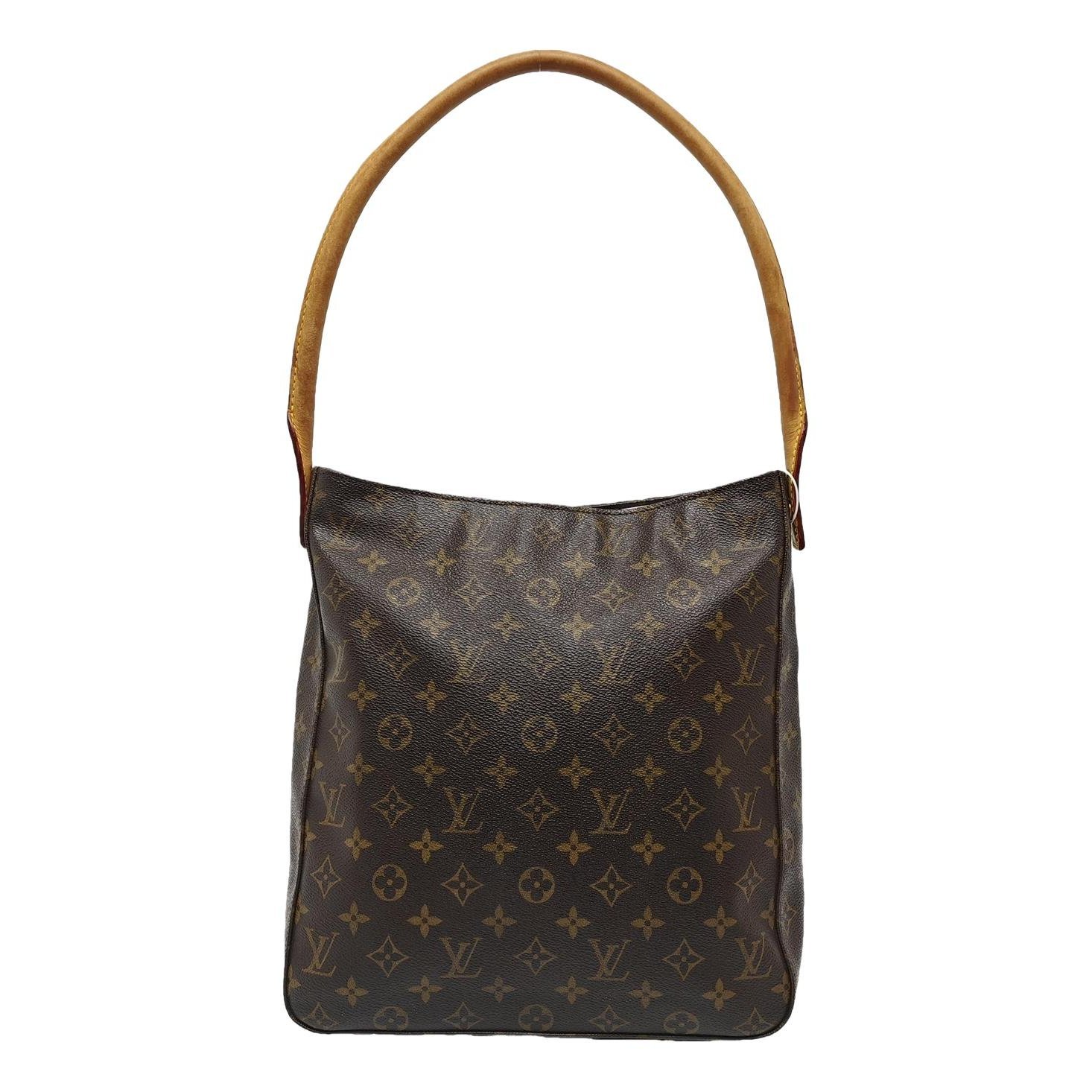 Looping leather handbag