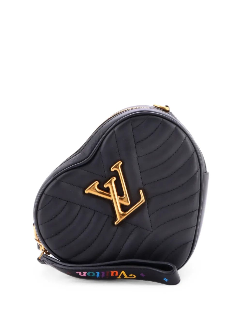 New Wave Heart Quilted Leather crossbody bag