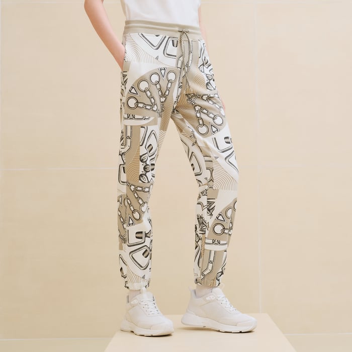 Beige Glaise "Effet Kaleidoscope" Jogging Pants