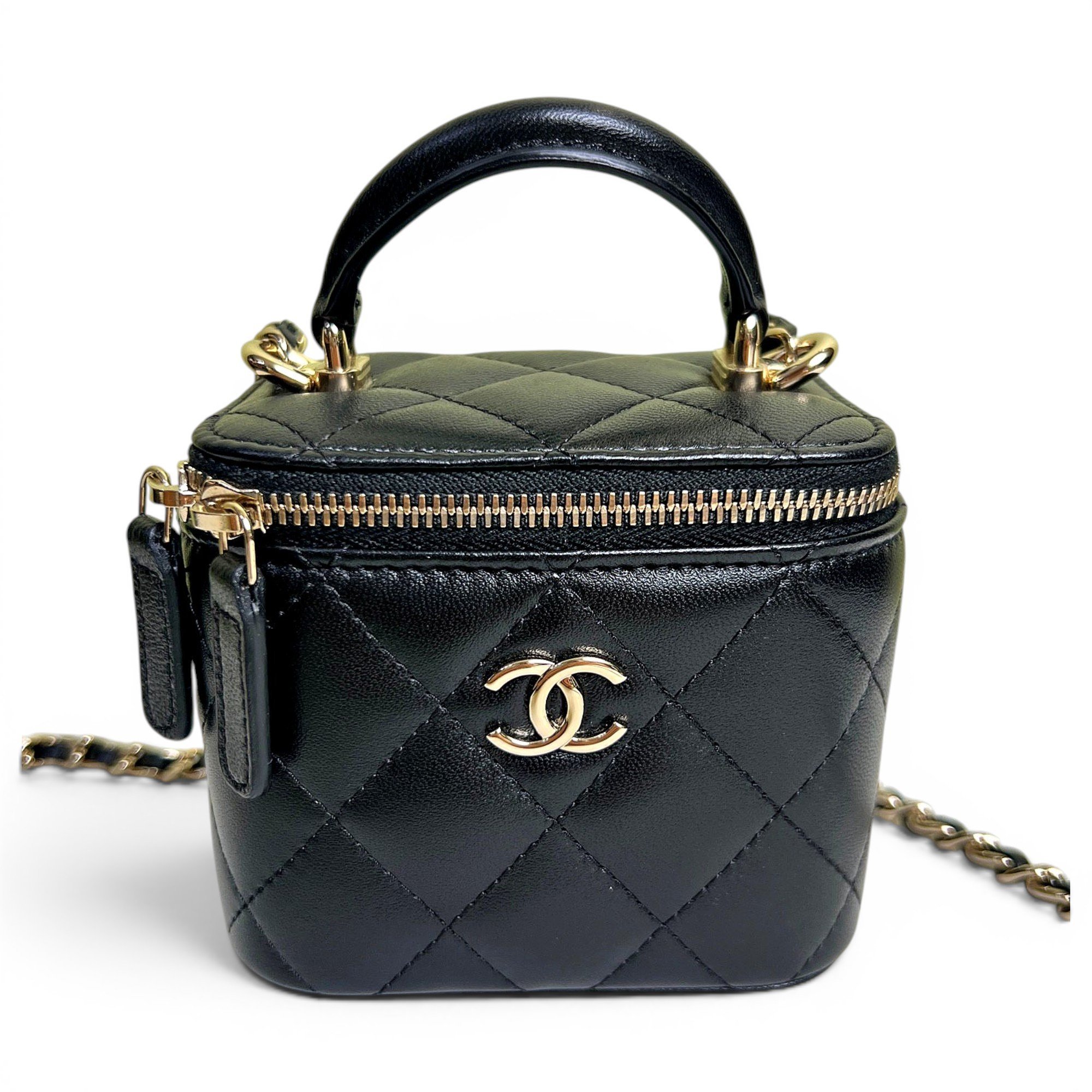 Trendy CC Vanity leather handbag