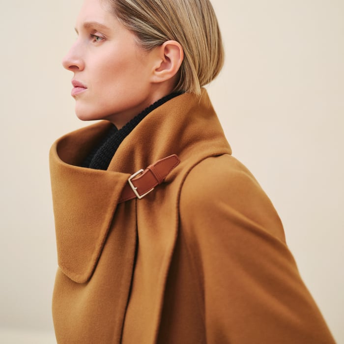 Marron Caramel Cashmere Coat