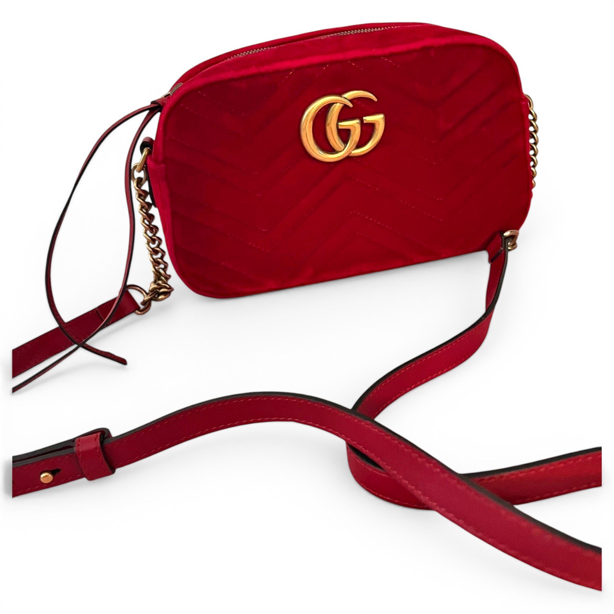 GG Marmont velvet crossbody bag