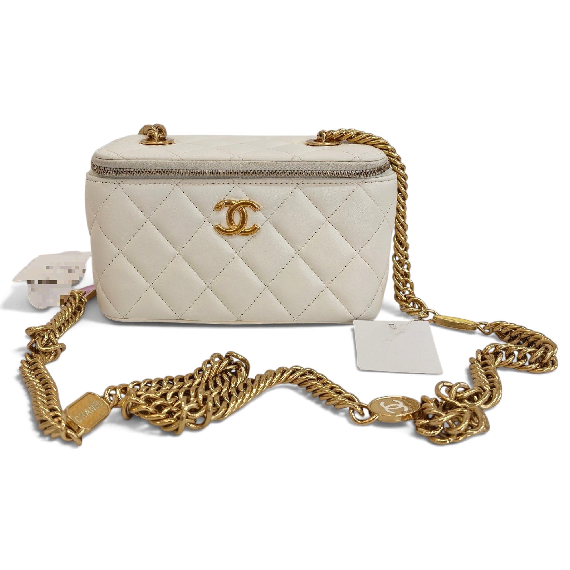 Vanity leather handbag