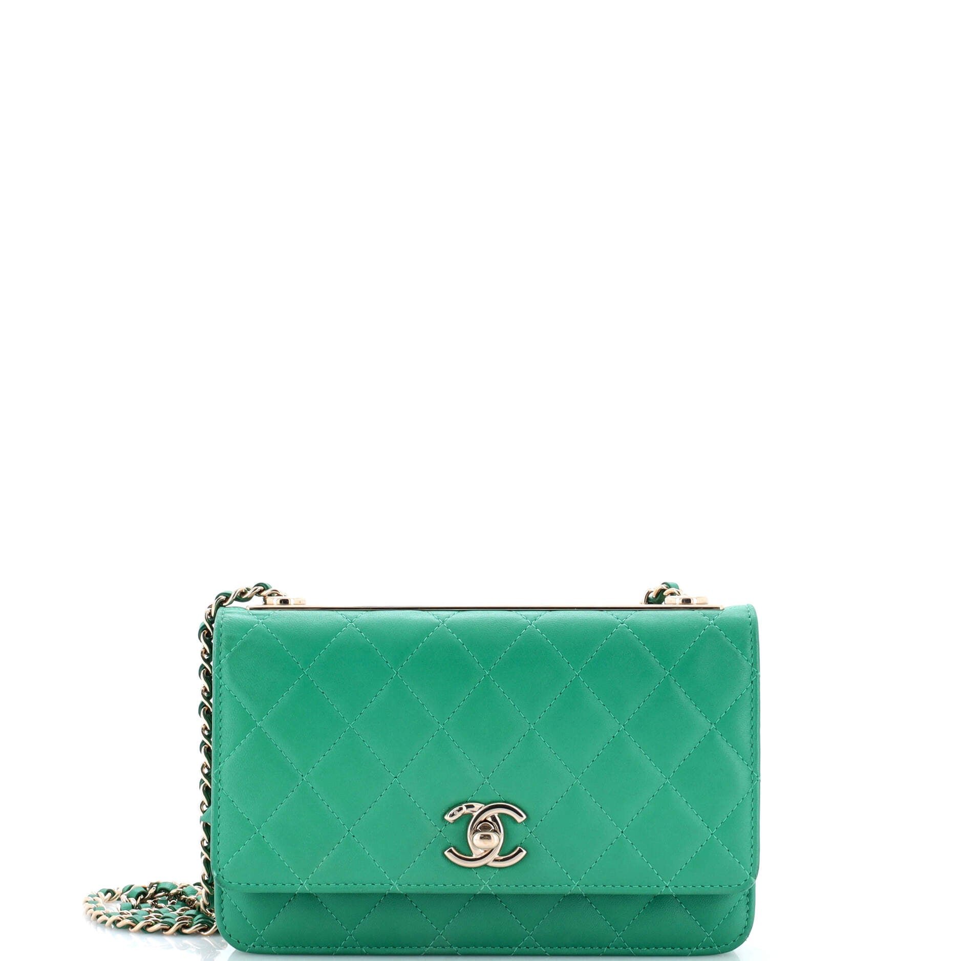 Trendy CC Wallet on Chain Quilted Lambskin
