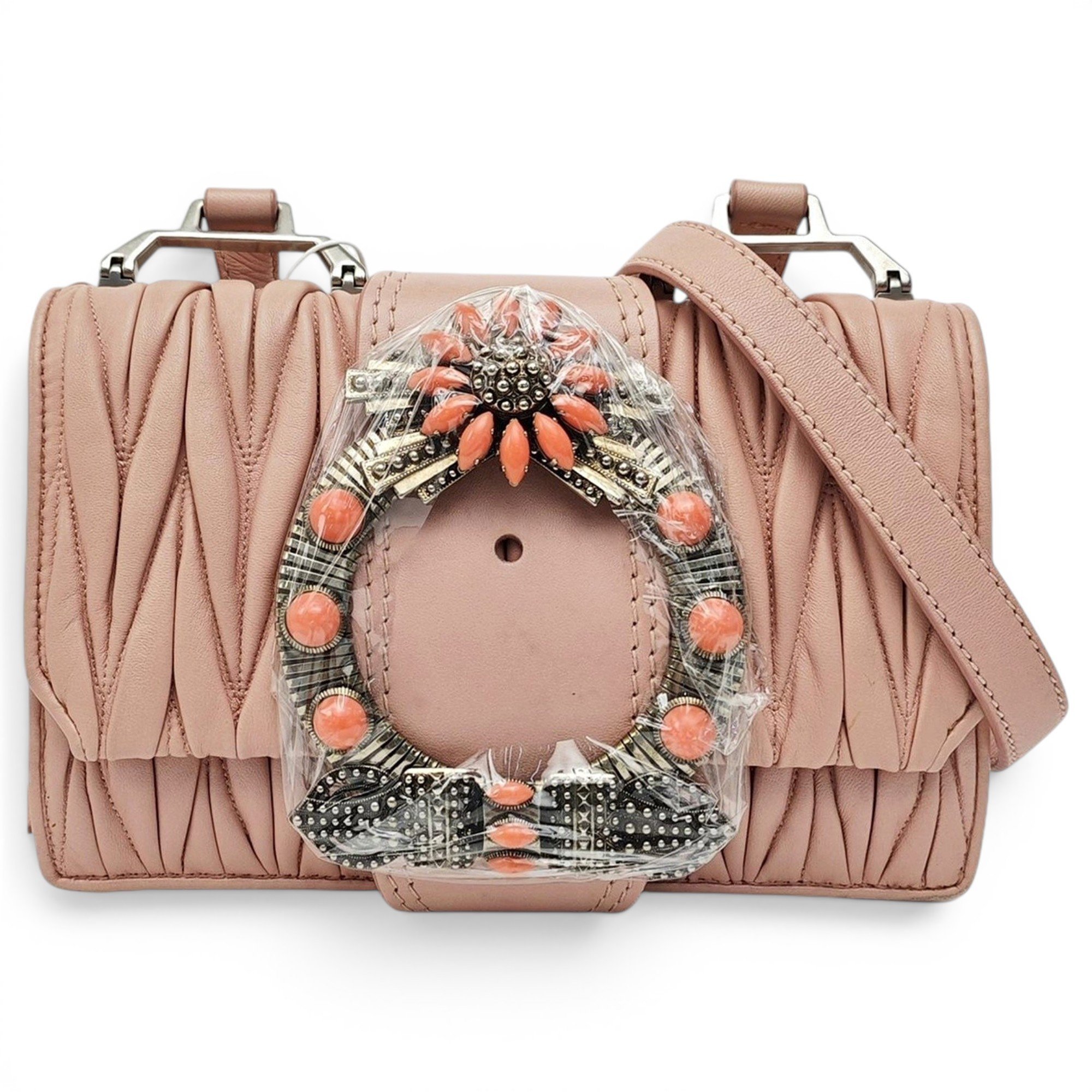 Miu Lady leather handbag