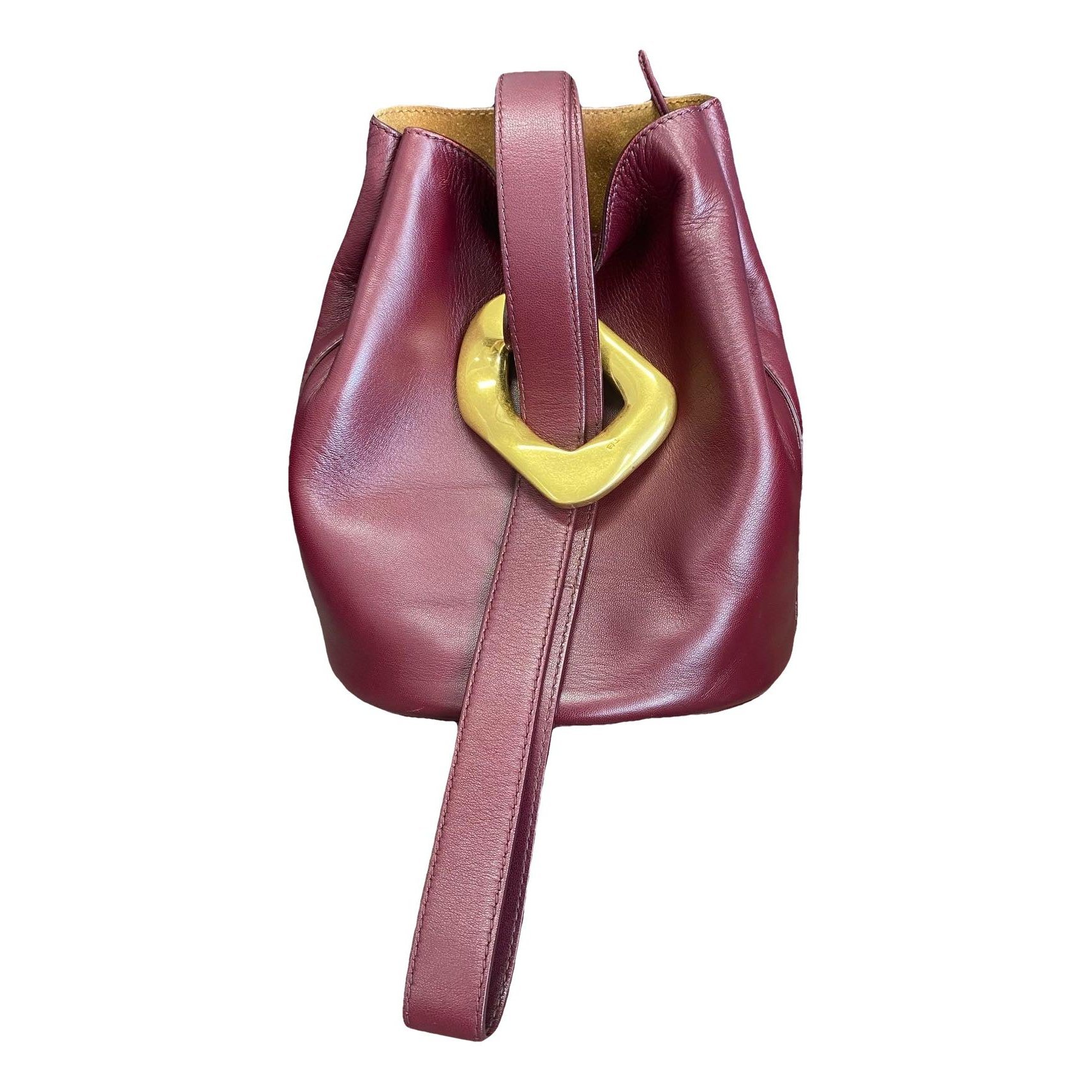 Drop leather handbag