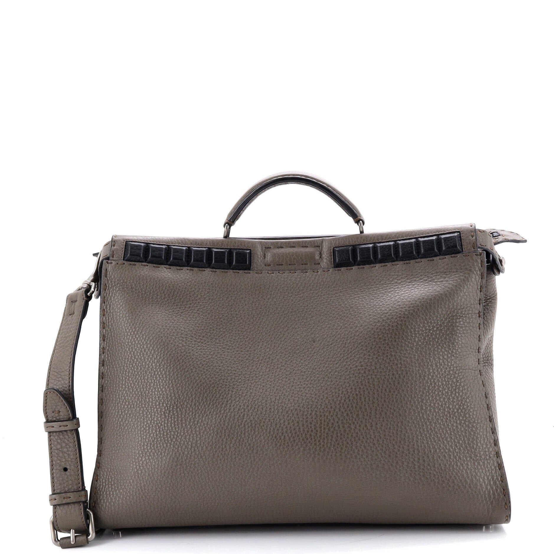 Fendi Selleria Peekaboo Bag Leather with Studded Detail XL