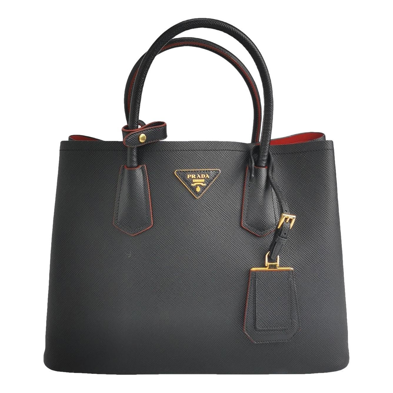 Double leather tote