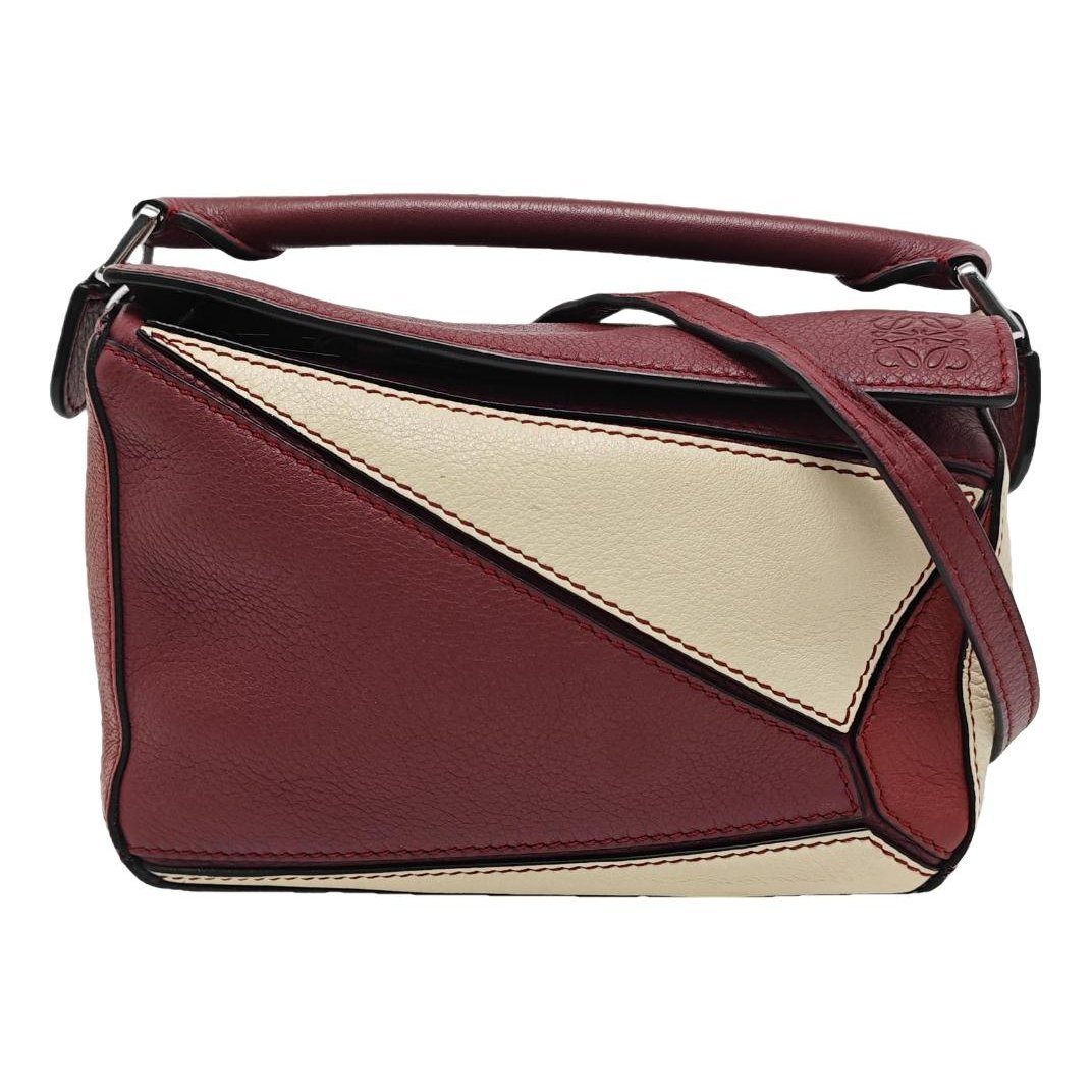 Puzzle leather handbag