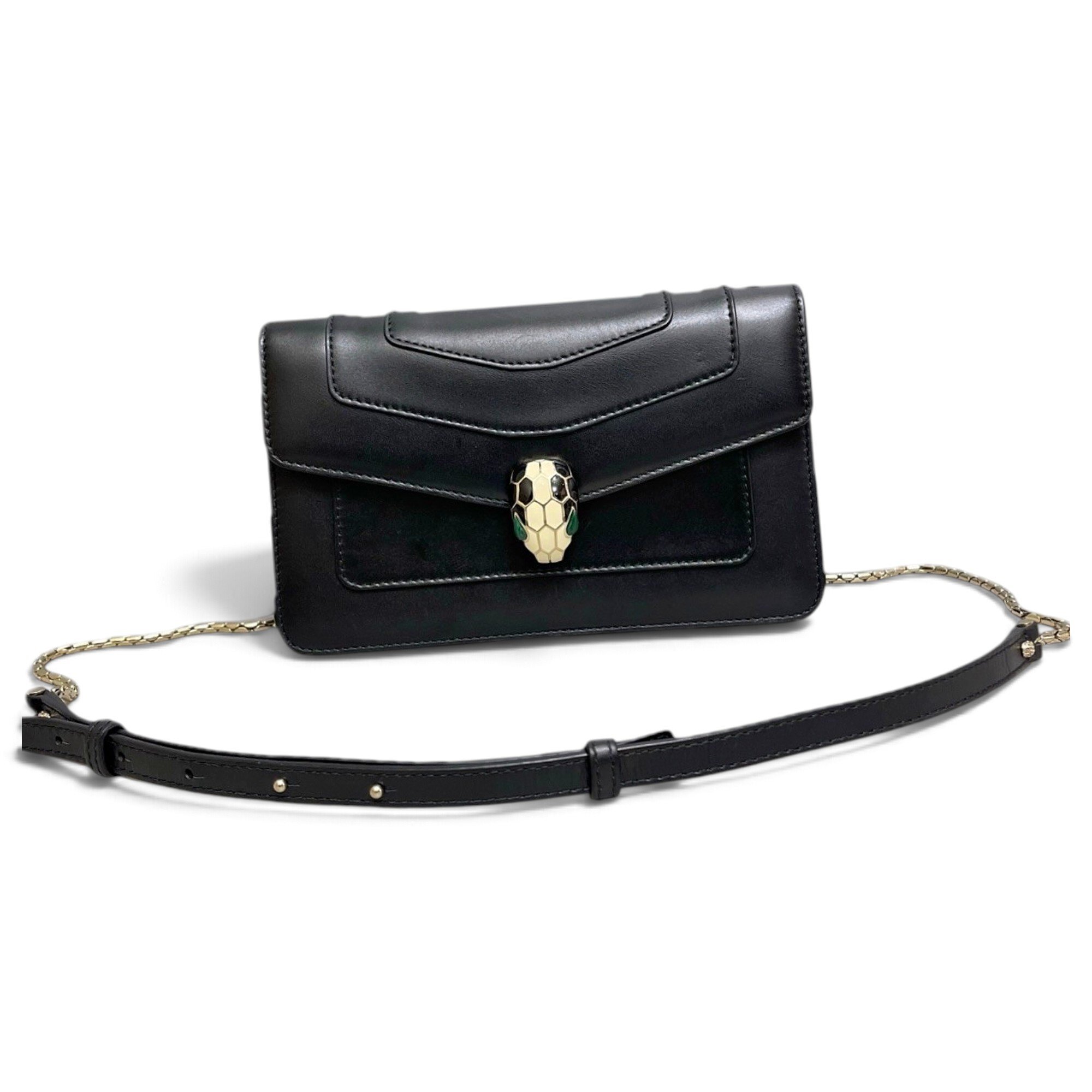 Serpenti leather handbag