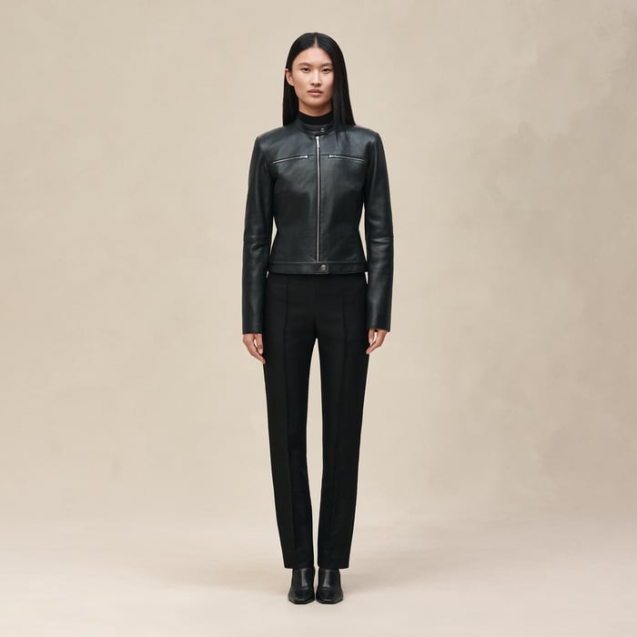 Noir Leather Biker Jacket