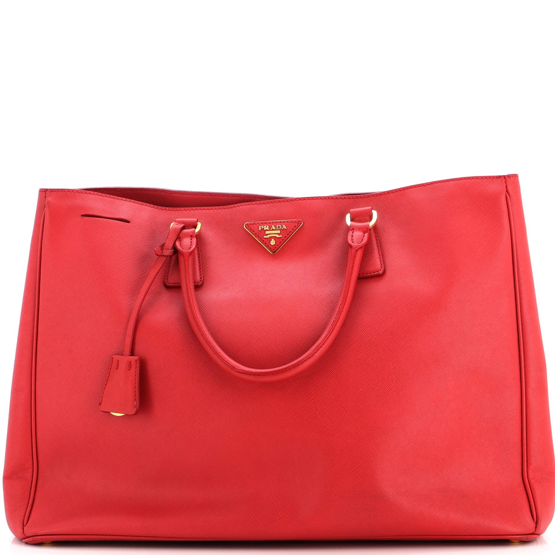 Lux Open Tote Saffiano Leather Large