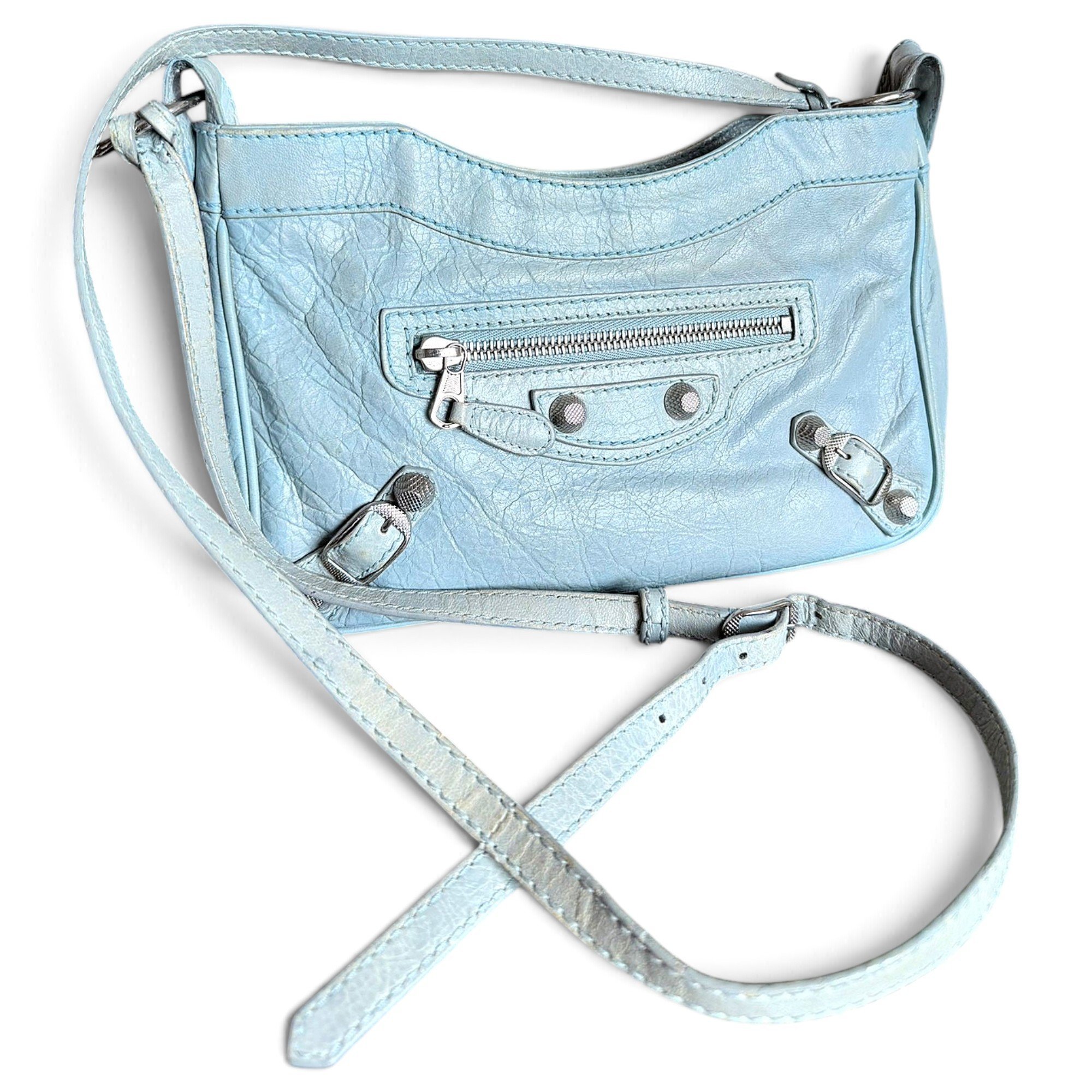City leather handbag