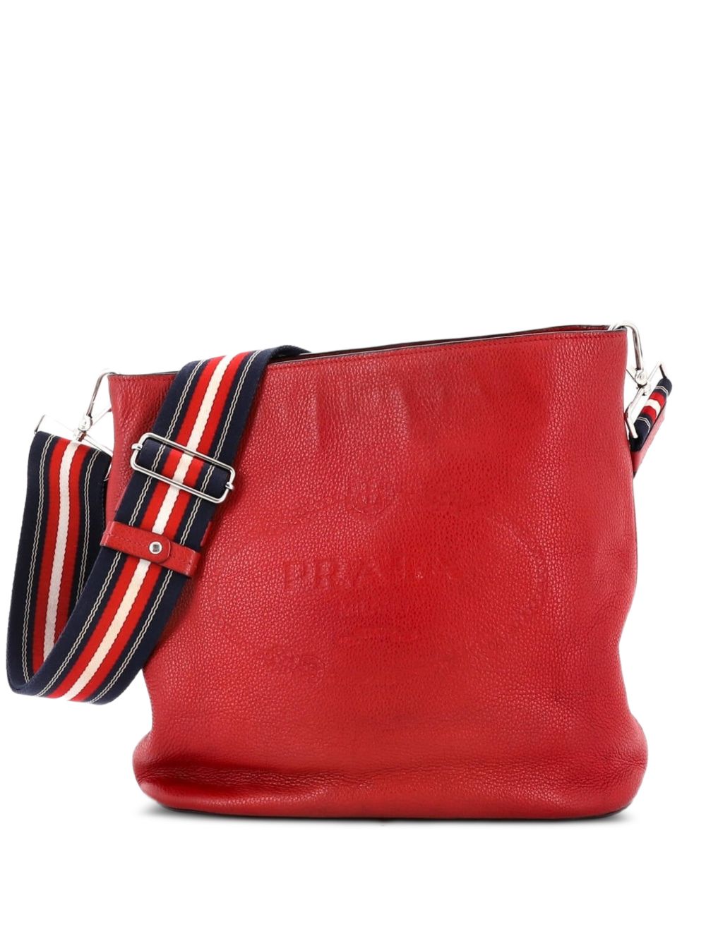 Logo Bucket Messenger Bag Vitello Phenix Small crossbody bag