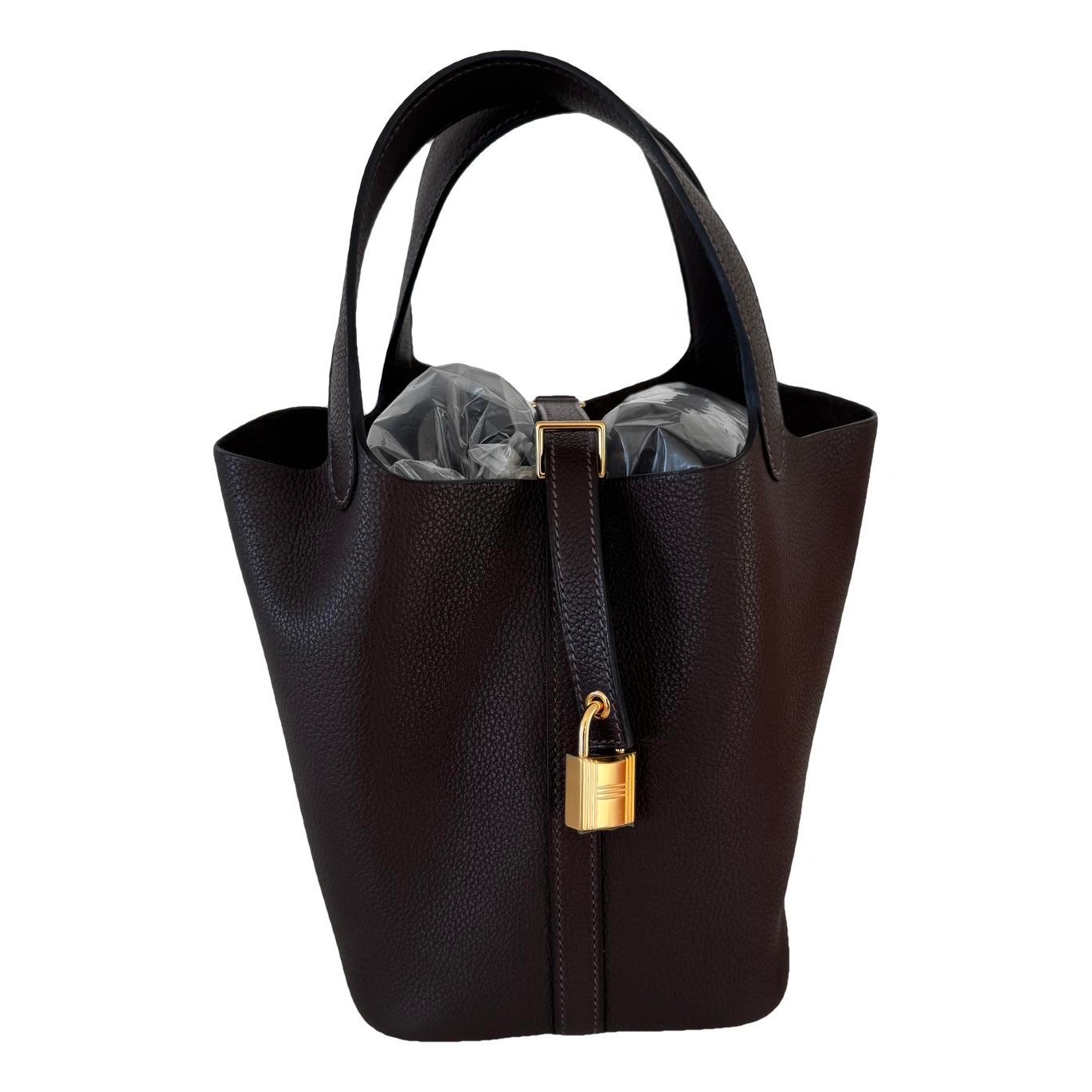Picotin leather tote