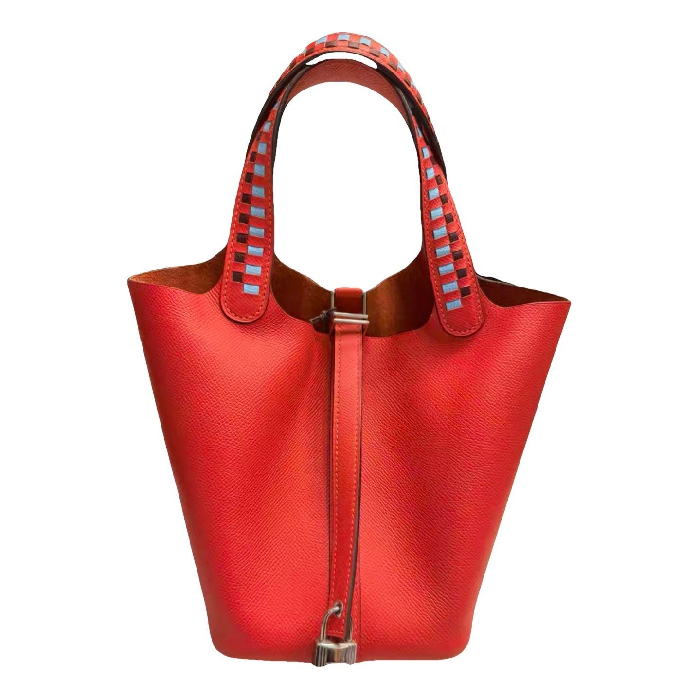 Picotin leather tote